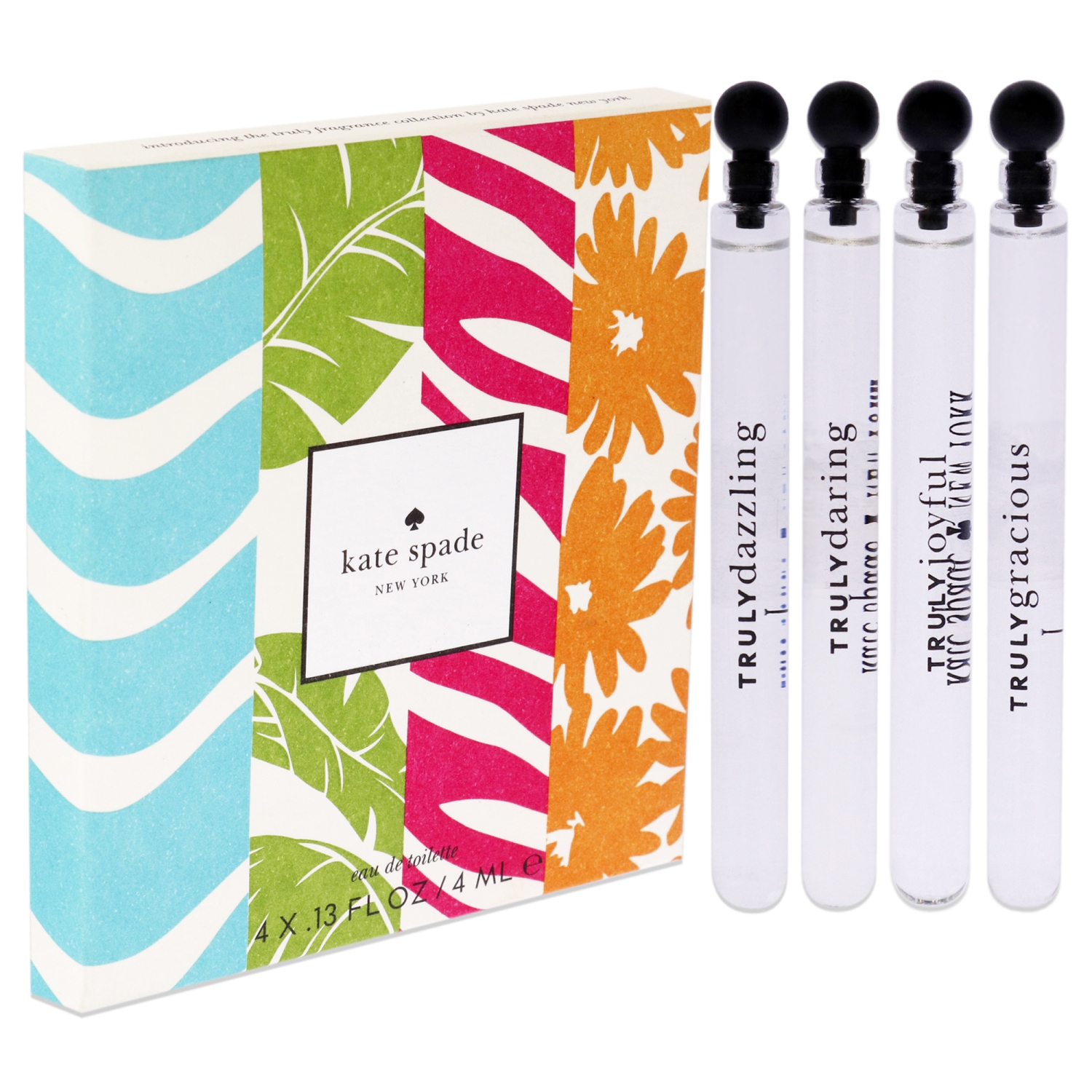 Ensemble d'échantillons 100 % Mini de Kate Spade pour femmes - Ensemble-cadeau miniature de 4 pièces 4 x 4&nbsp;ml EDT Splash vraiment éblouissant,