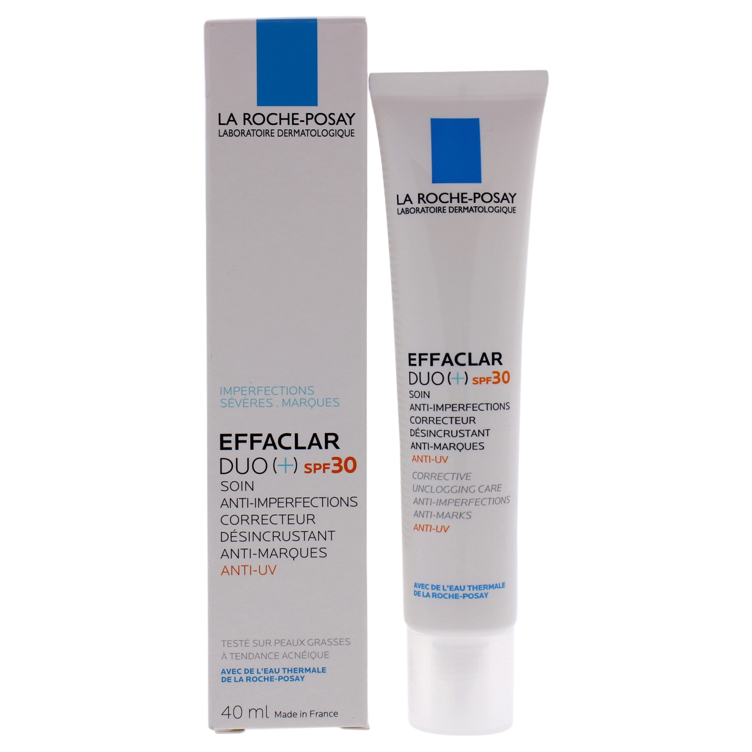 Effaclar Duo Plus Anti-Imperfections SPF 30 by La Roche-Posay for Unisex - 1.35 oz Treatment