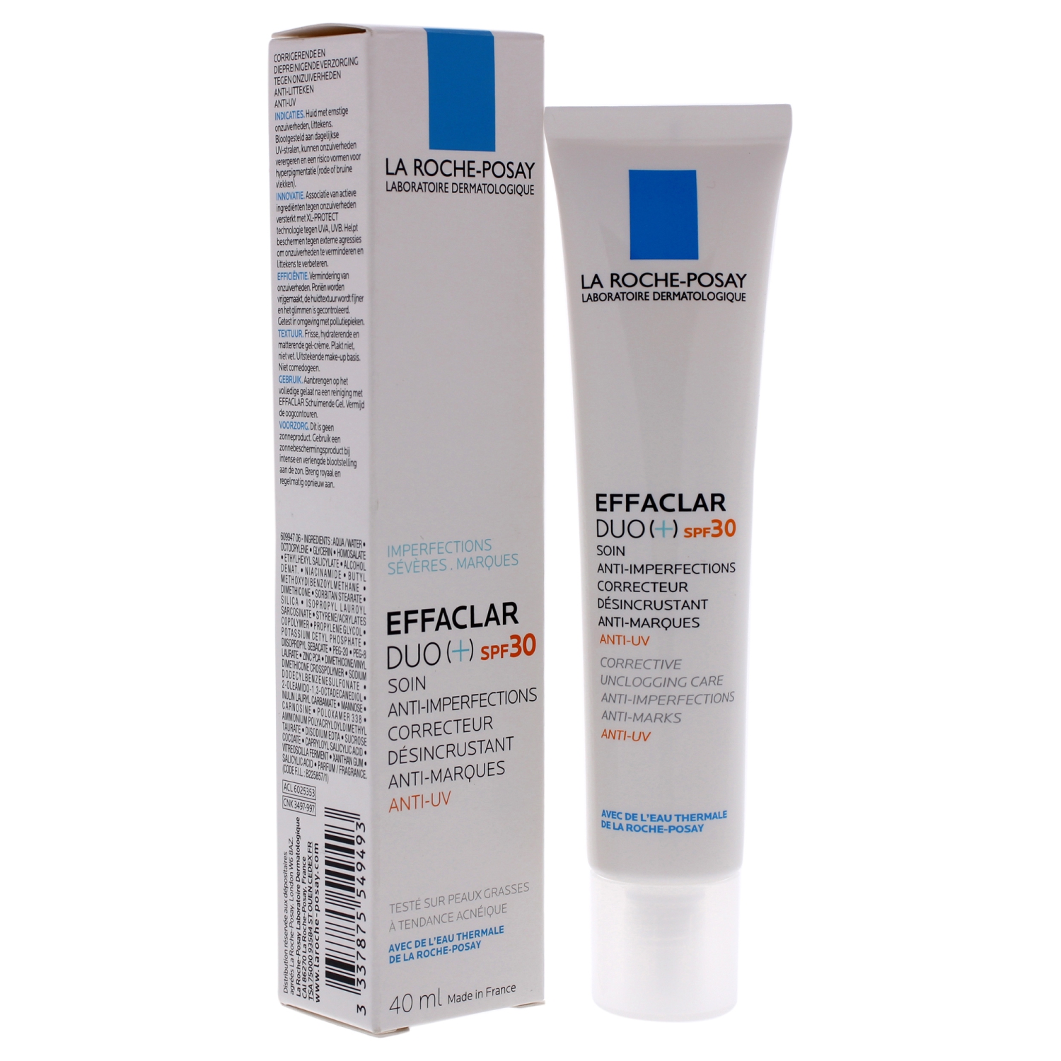 Effaclar Duo Plus Anti-Imperfections SPF 30 by La Roche-Posay for Unisex - 1.35 oz Treatment