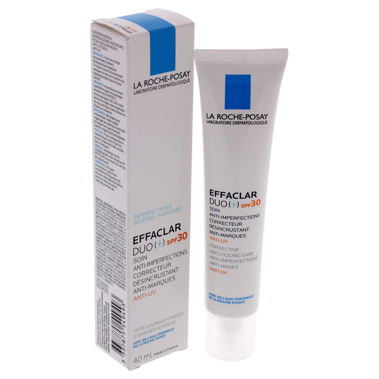 Effaclar Duo Plus Anti-Imperfections SPF 30 by La Roche-Posay for Unisex - 1.35 oz Treatment