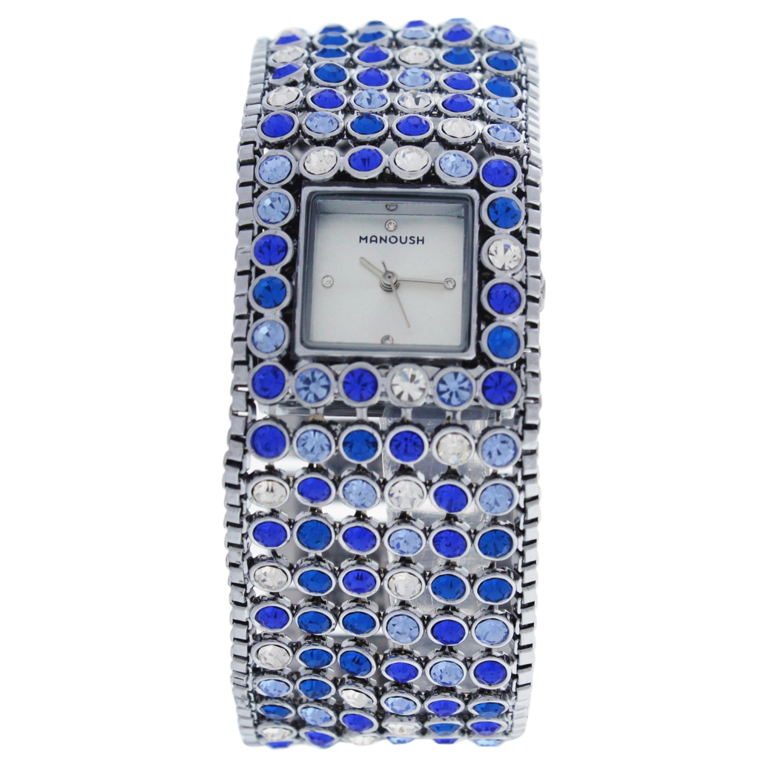 MSHMAB Marilyn - Silver/Blue Stainless Steel Bracelet Watch by Manoush for Women - 1 Pc Watch