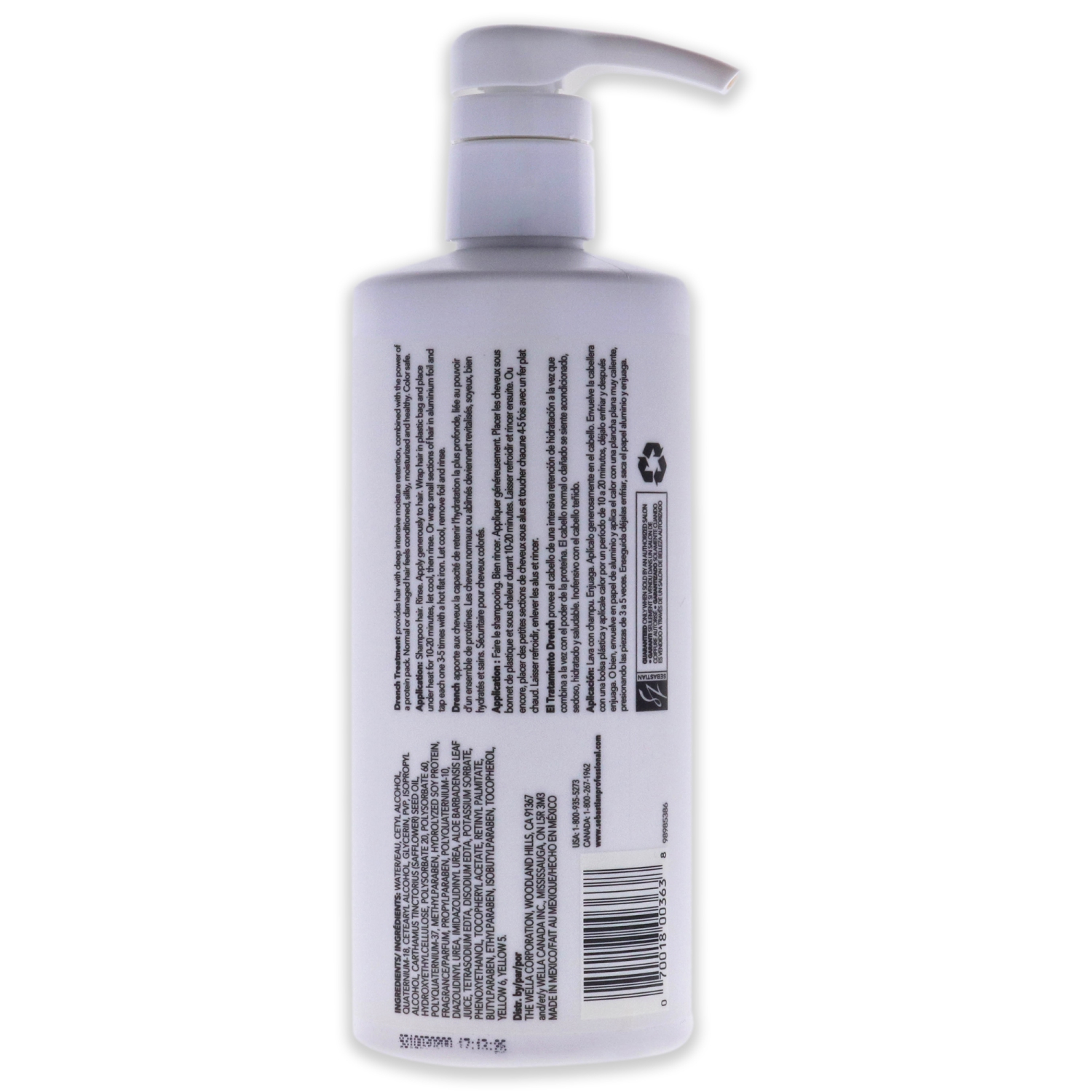 Traitement hydratant Drench par Sebastian pour unisexe - traitement 16,9 oz