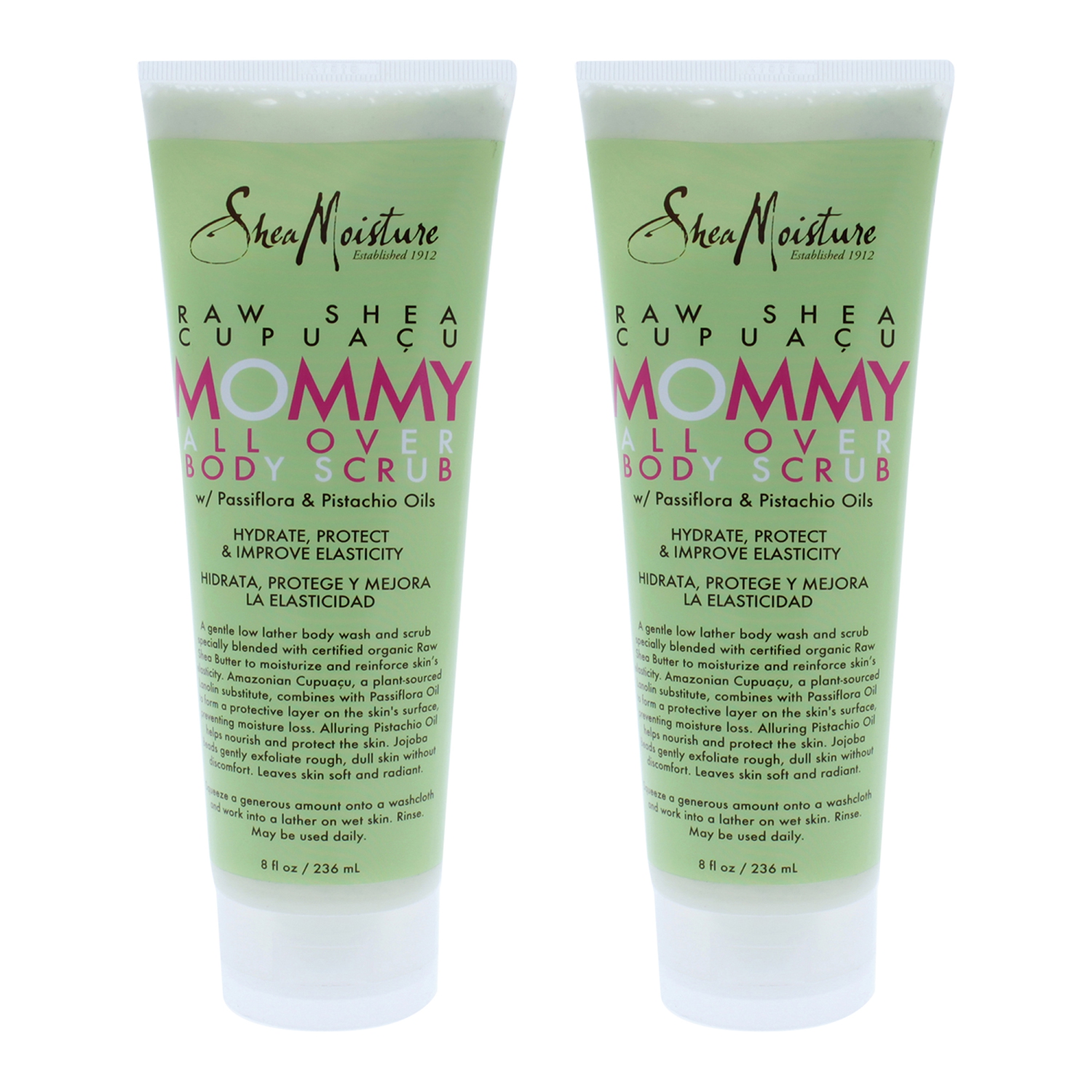 Raw Shea Cupuacu Mommy All Over Body Scrub - Pack of 2 by Shea Moisture for Unisex - 8 oz Scrub
