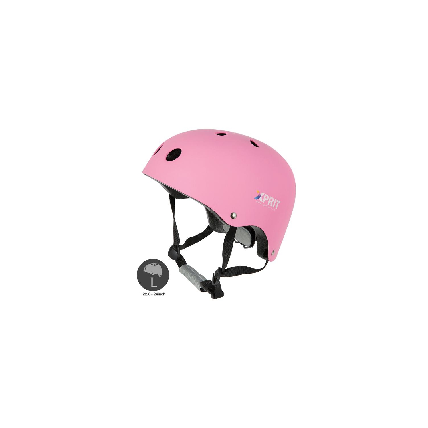 XPRIT Skateboarding, Scooter, Bike, Helmet w/Impact Resistance Pink Large