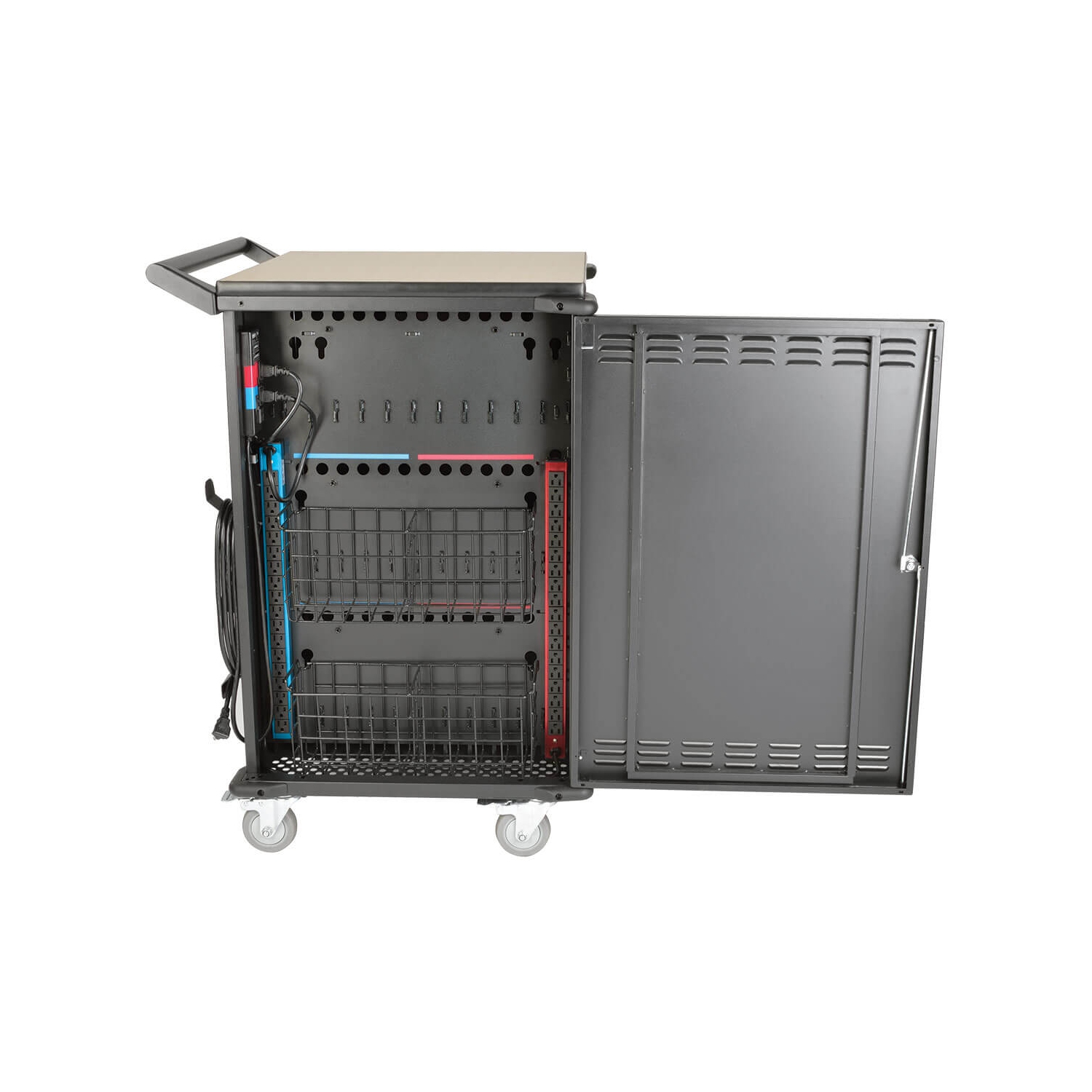 Tripp Lite 36-Device AC Charging Station Cart - Black -