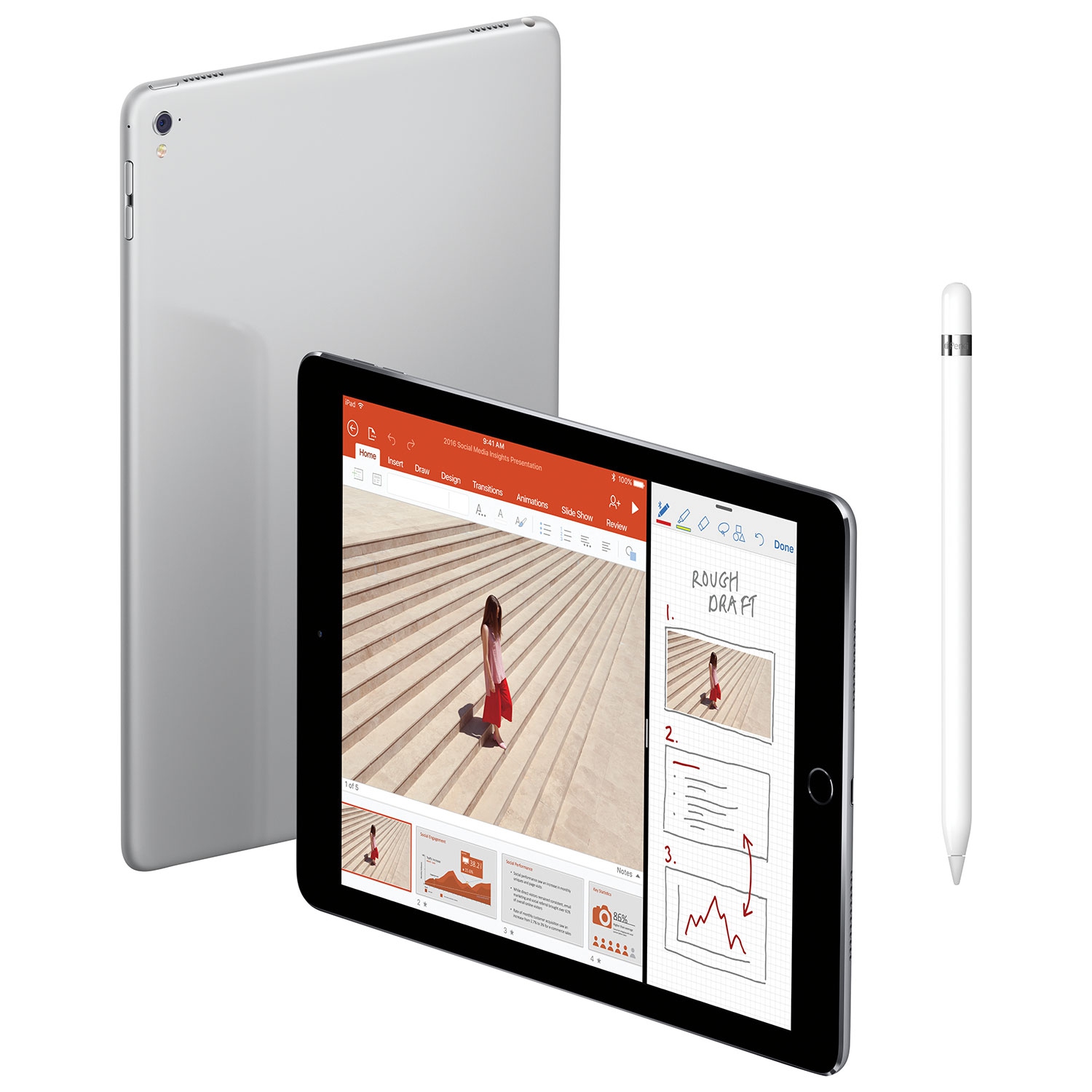 Apple iPad Pro 9,7 pouces - Wi-Fi + Cellular - 32Go - Argent - Remis à neuf