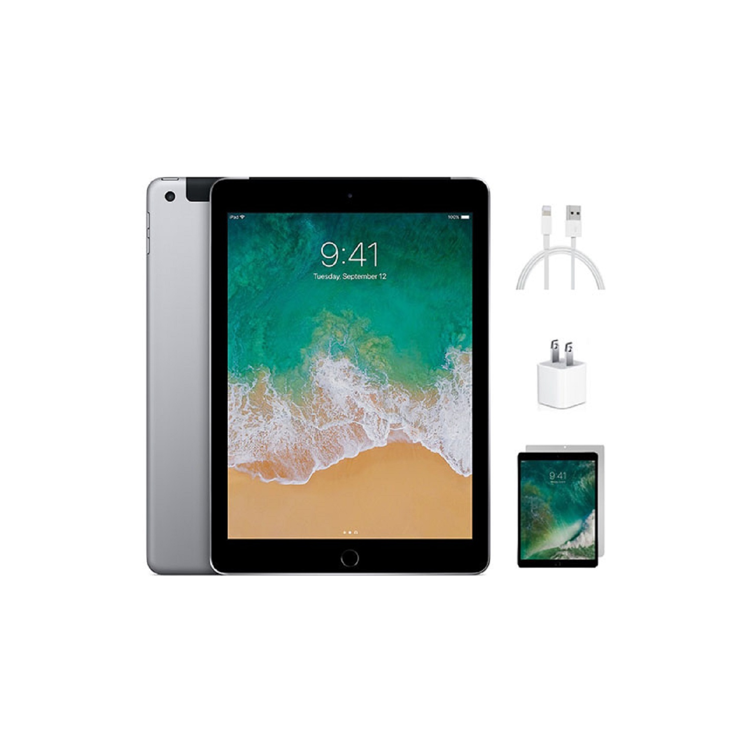 Refurbished - Apple iPad 9.7" 128GB with Wi-Fi & Cellular (6th Generation) - Gold