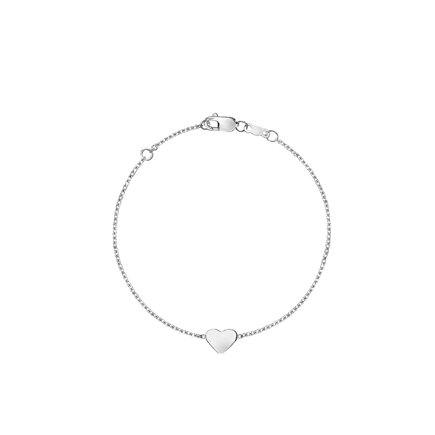 14K Single Heart Bracelet