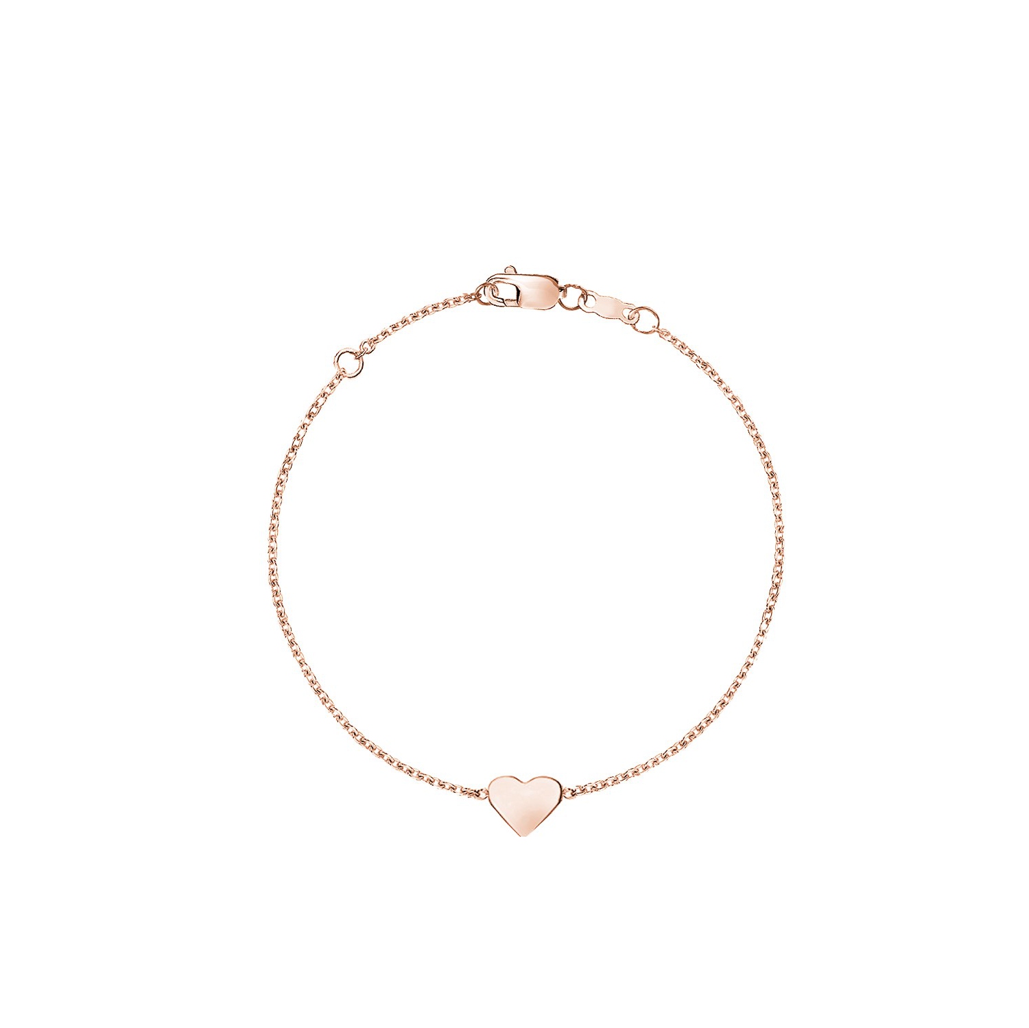 Bracelet à Coeur Unique 14K