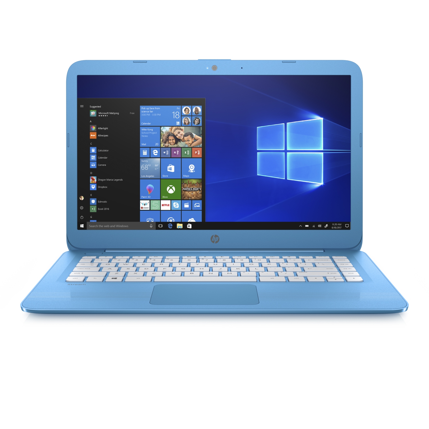HP Stream 14" Laptop -Aqua Blue (Intel Celeron N3060 Dual Core 1.6Ghz / 32GB eMMC / 4GB RAM / Windows 10) - New