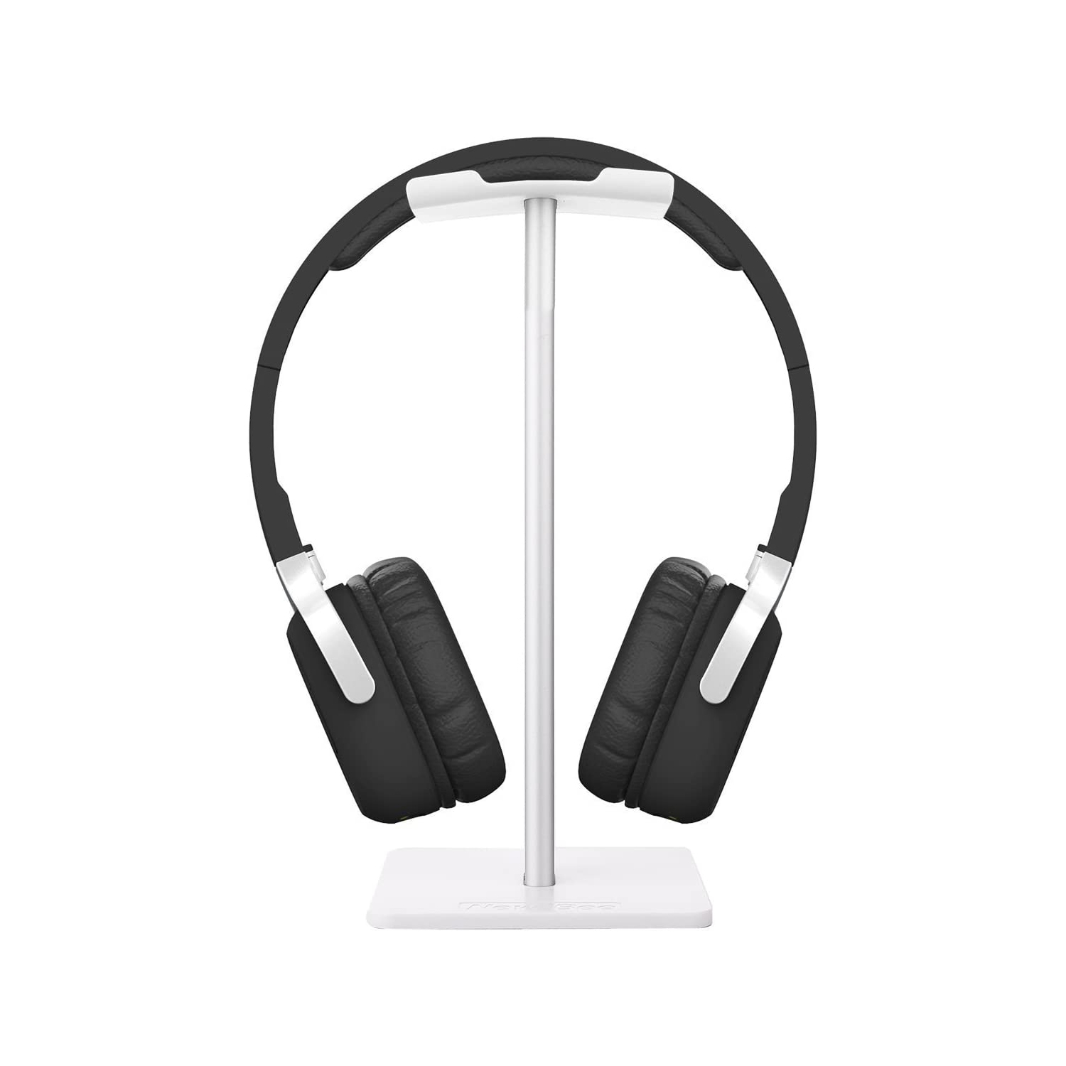 Headphone Stand Headset Holder New Bee Earphone Stand with Aluminum Supporting Bar Flexible Headrest ABS Solid Base for All Headphones Size - Silver