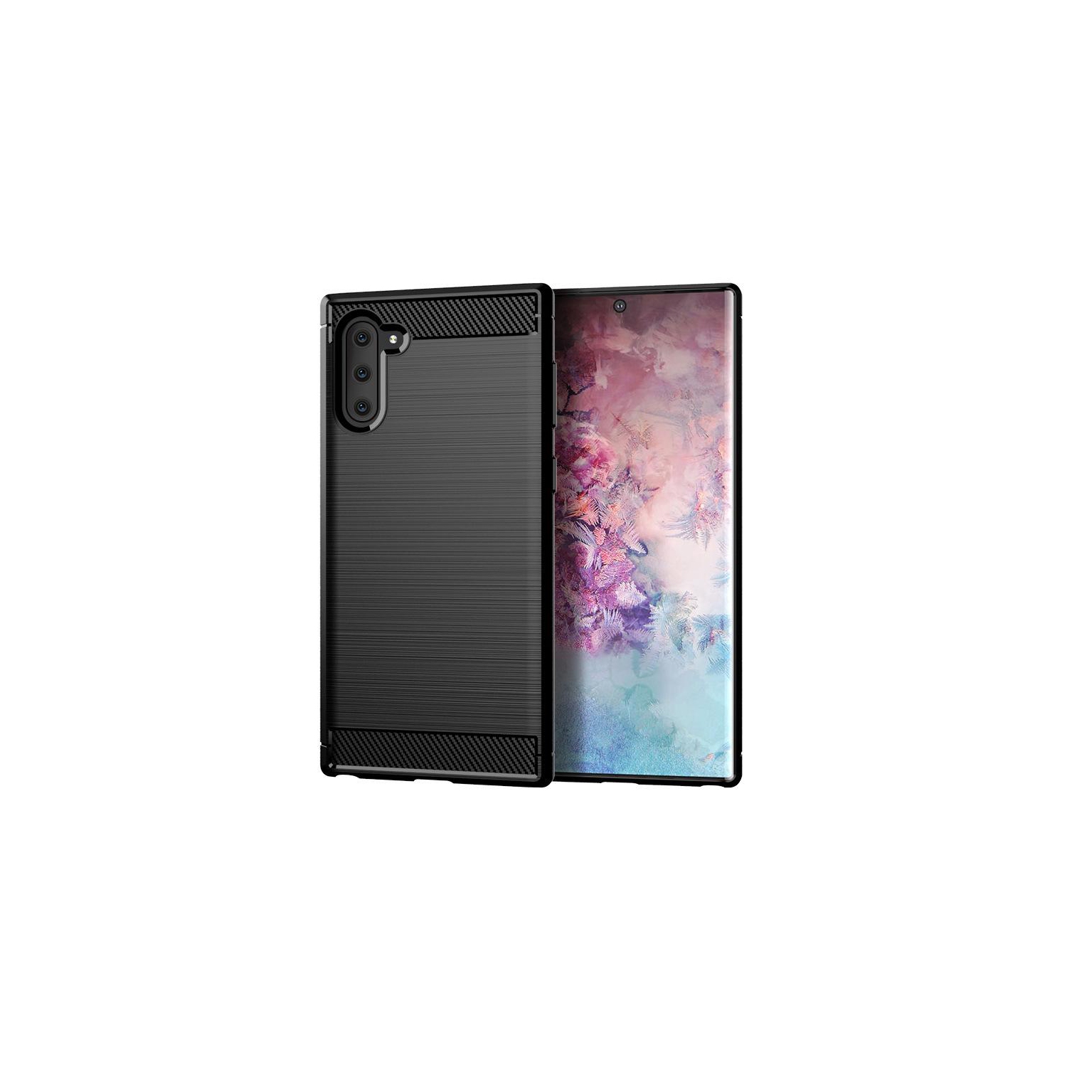 PANDACO Black Brushed Metal Case for Samsung Galaxy Note 10
