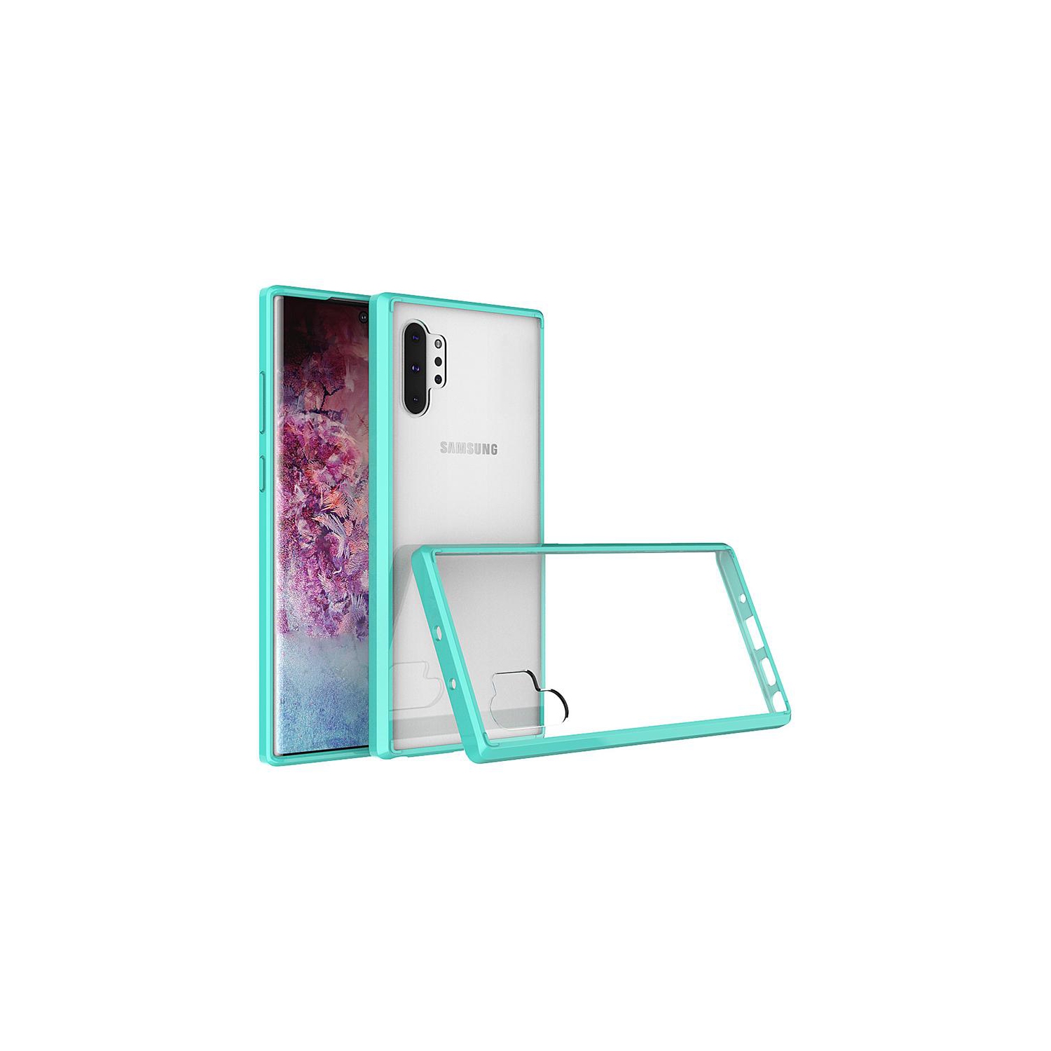 PANDACO Acrylic Mint Hard Clear Case for Samsung Galaxy Note 10+