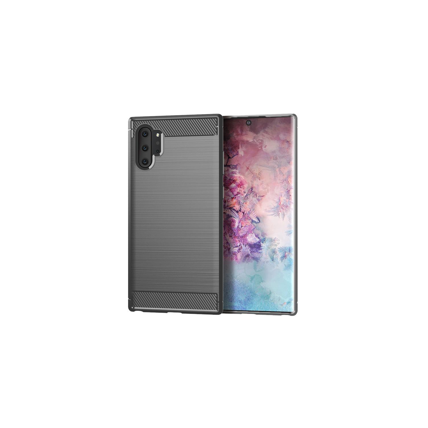 PANDACO Grey Brushed Metal Case for Samsung Galaxy Note 10+