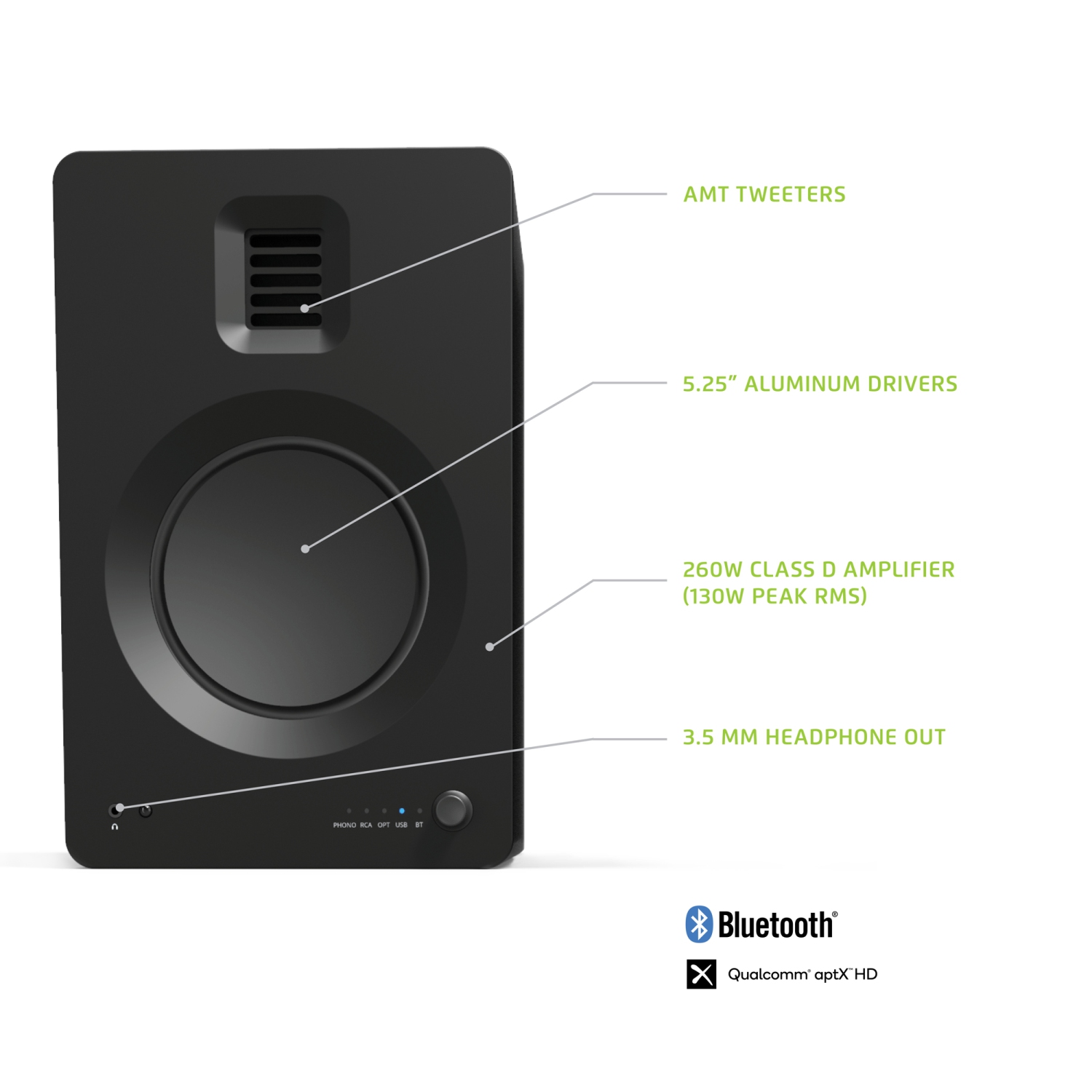 Enceintes amplifiées Kanto TUKMB TUK Premium - Noir mat
