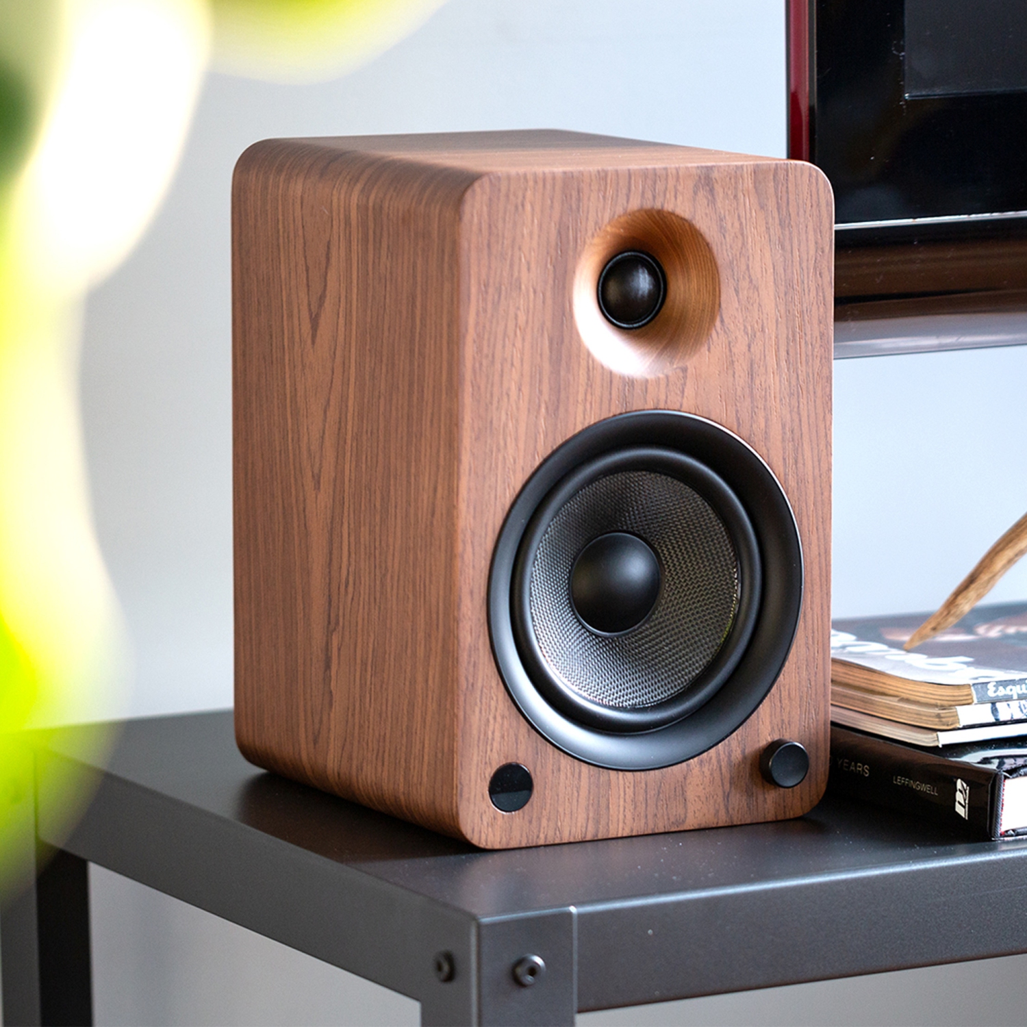Kanto YU6 Powered Speakers with Bluetooth® and Phono Preamp | Walnut | Pair