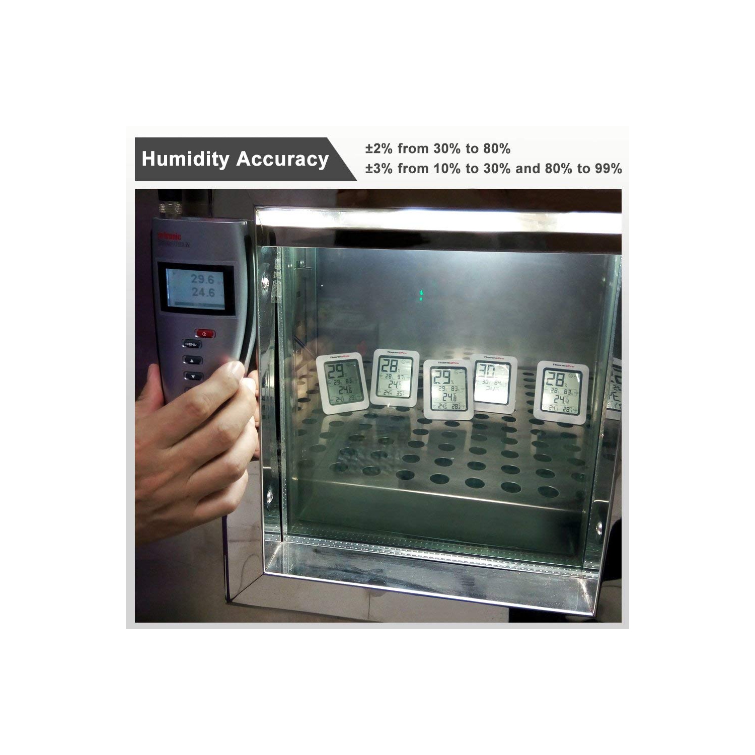 Thermomètre numérique d’intérieur à hygromètre TP50 avec indicateur de température et d’humidité