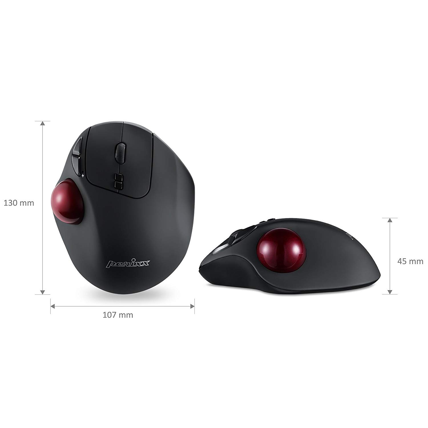 Wireless Programmable Trackball Mouse - 7 Button Design with 5 Programmable Buttons - DPI 400/1000