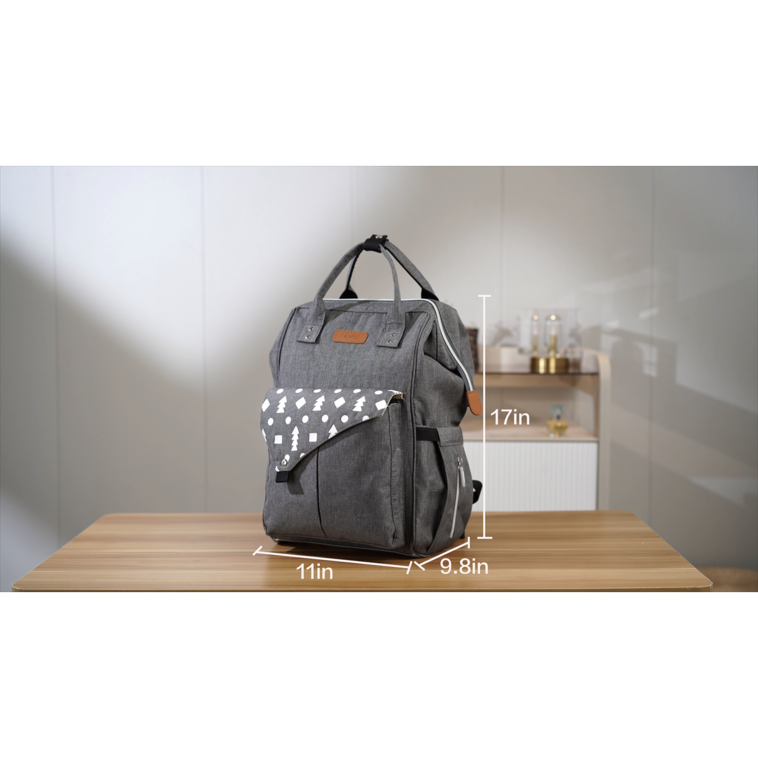 Navor Multi-Function Waterproof Diaper Bag Backpack for Baby Care, Large Capacity, Durable, Stylish with Changing Pad, Stroller Straps, Perfect for