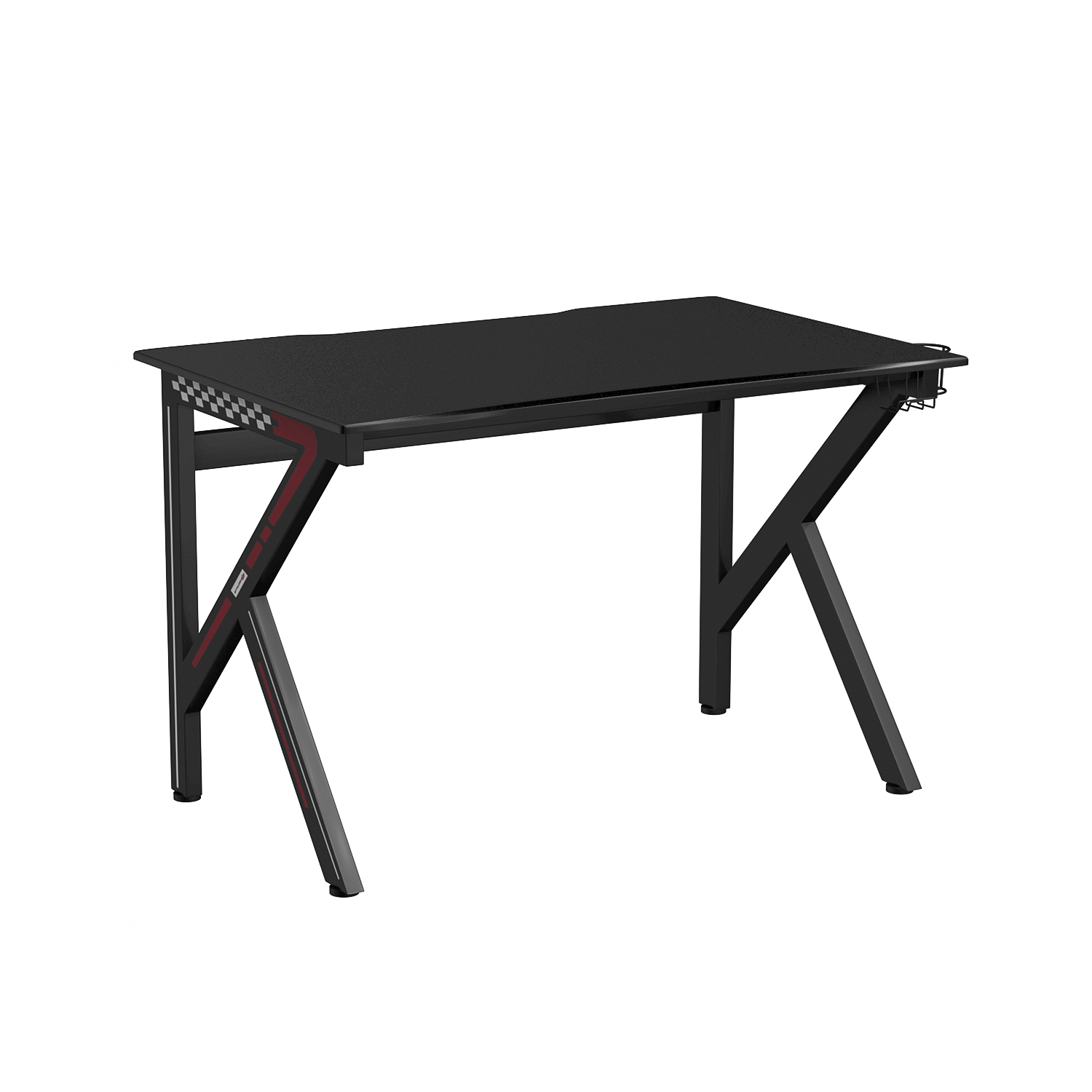Costway Gaming Desk Gamers Computer Table E-Sports K-Shaped W/ Cup Holder Hook Home New