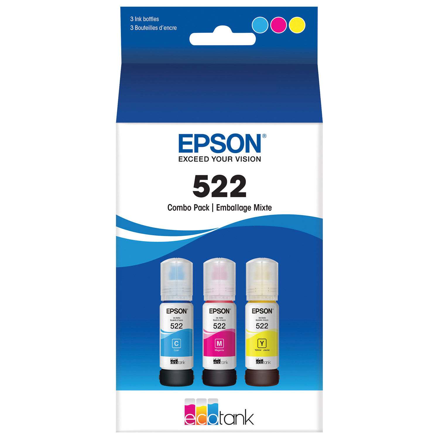 Epson T522 Colour Ink - 3 Pack