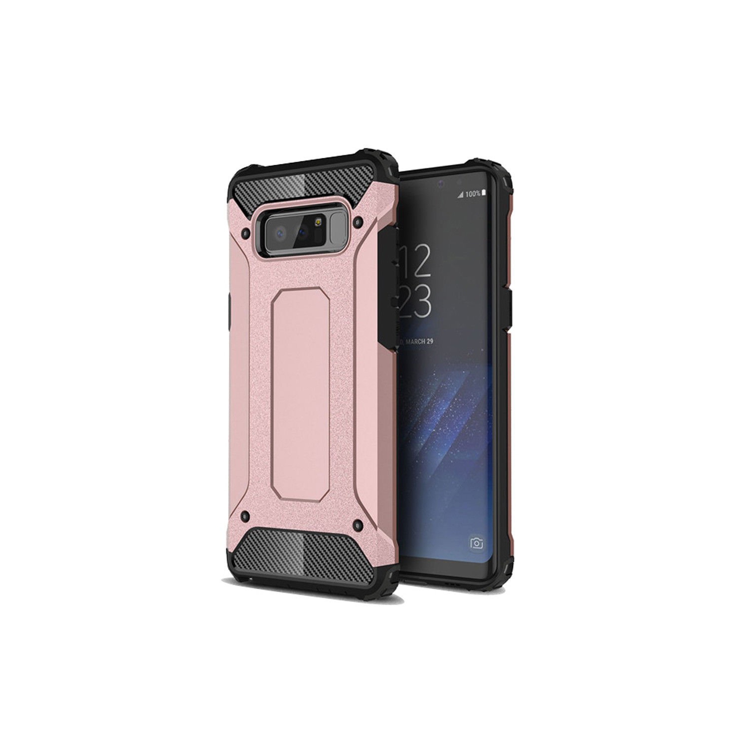Hybrid Armor Shockproof Rugged Bumper Case For SAMSUNG Galaxy S8 Plus (Rose Gold)