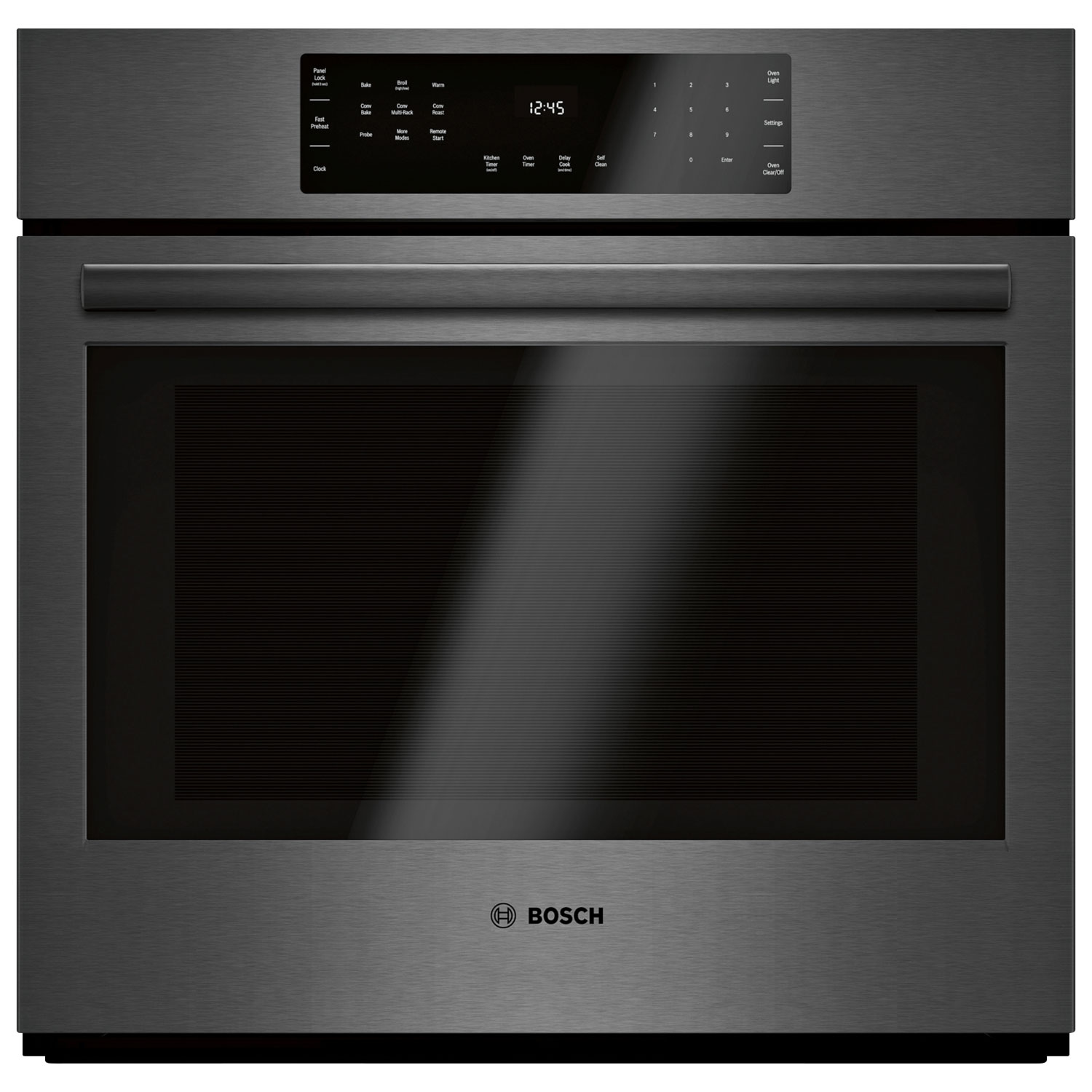 Bosch 30" 4.6 Cu. Ft. Self-Clean True Convection Electric Wall Oven - Black Stainless