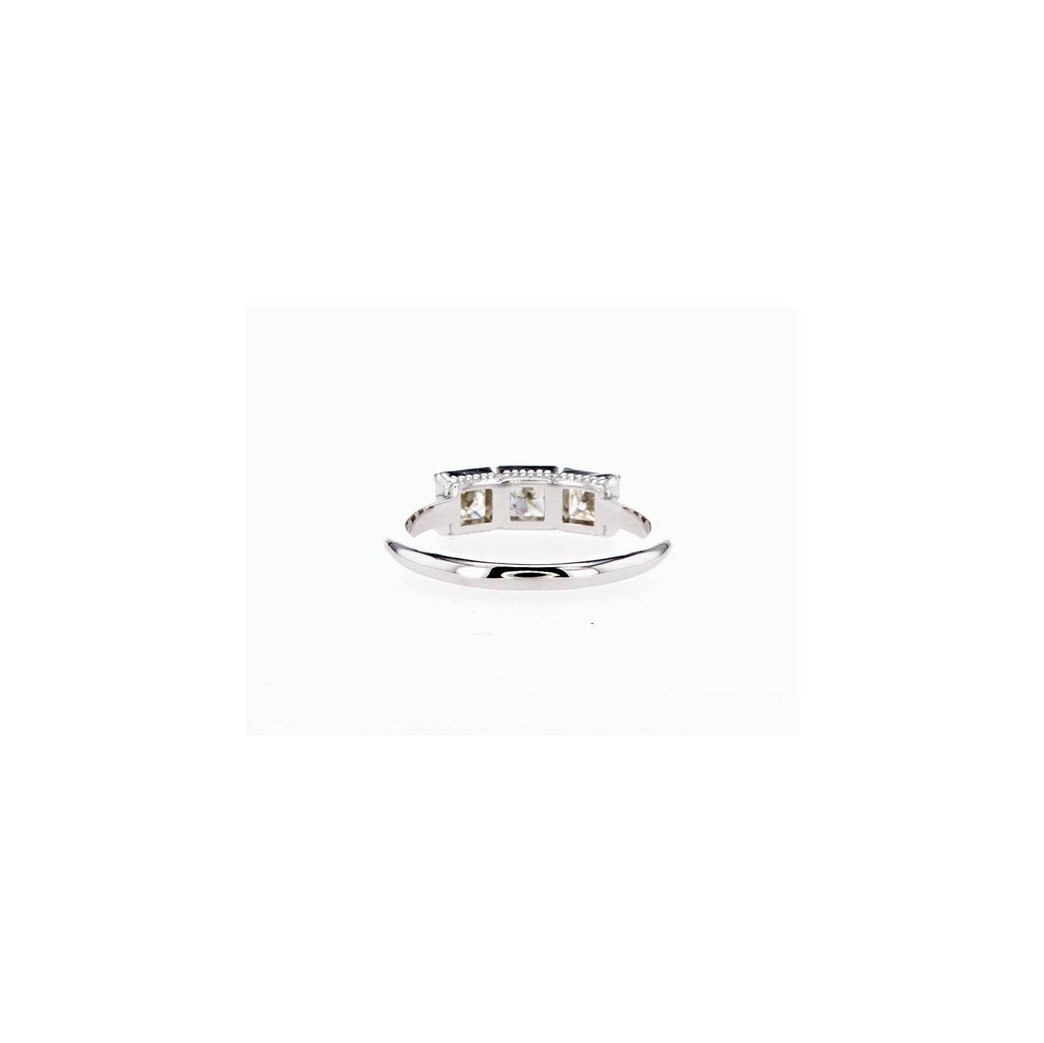 14K Three 0.70Ctw Diamond Stone Bridal Engagement Ring- Size 5