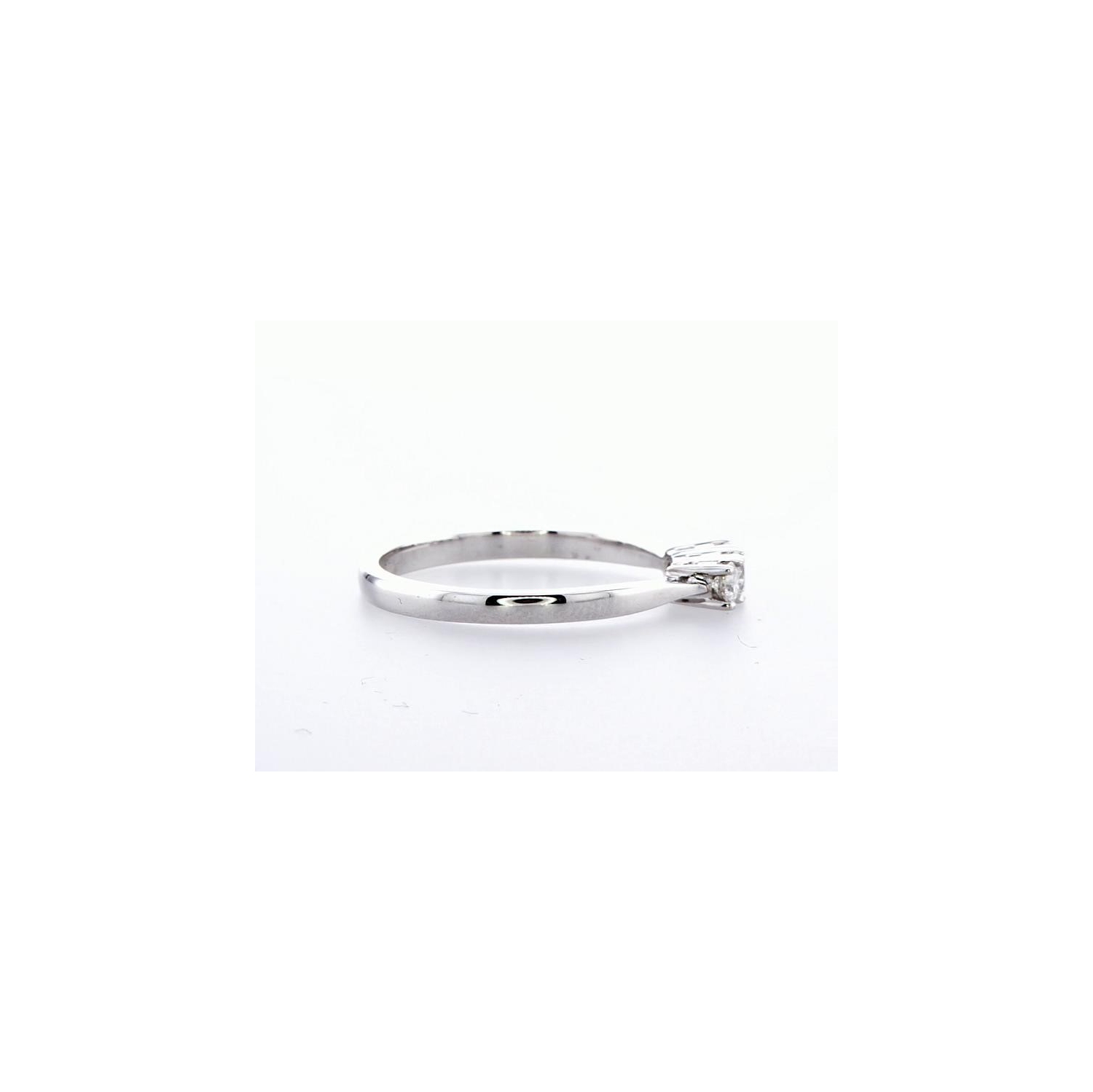 14K Three 0.25Ctw Diamond Stone Bridal Engagement Ring- Size 6