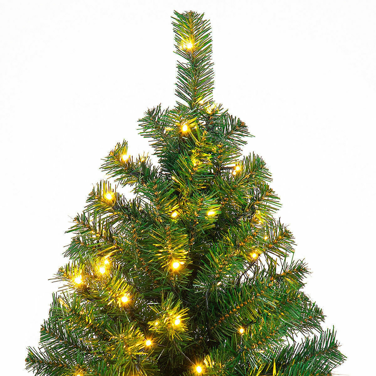 Costway 9Ft Pre-Lit PVC Artificial Christmas Tree Hinged w/ 700 LED Lights & Stand Green