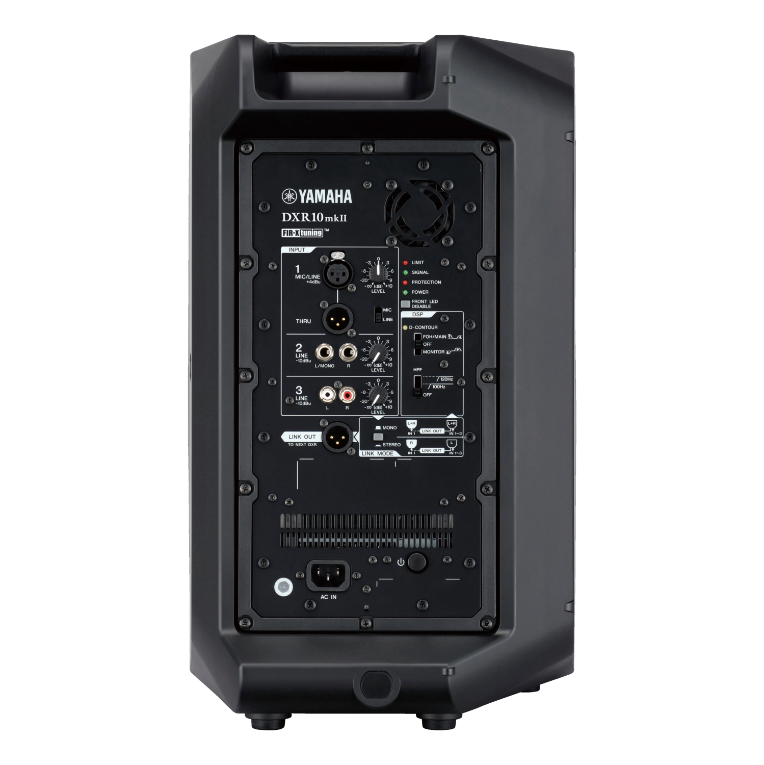 Haut-parleur amplifié à 2 voies de 1100 W et 2 voies de 10 po DXR10-MKII de Yamaha