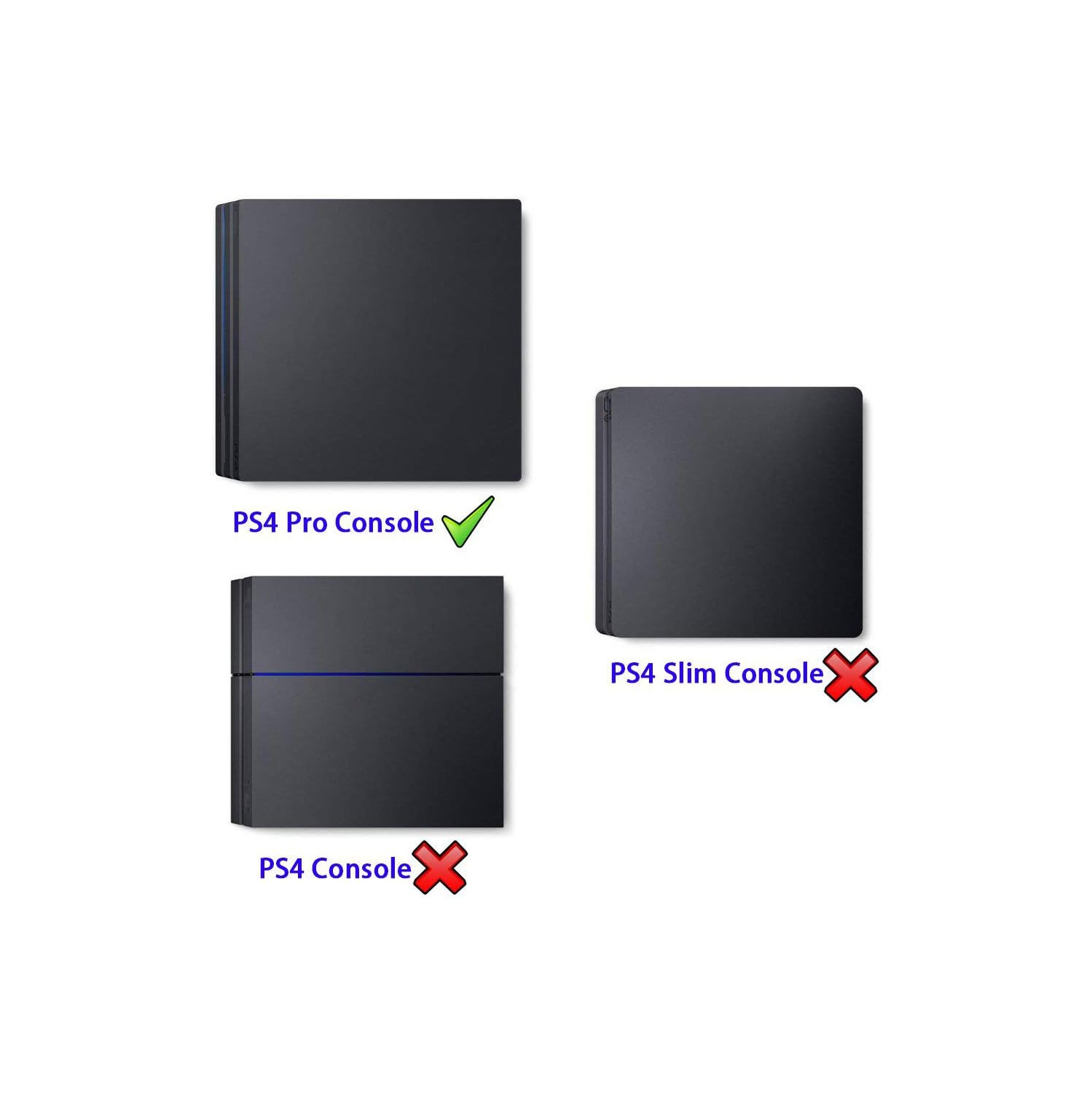 Vertical Stand for PS4 Pro Console, Steady Base Mount Holder for PS4 Pro Console, Bracket Stand for PS4 Pro Console with Built-in Cooling Vents