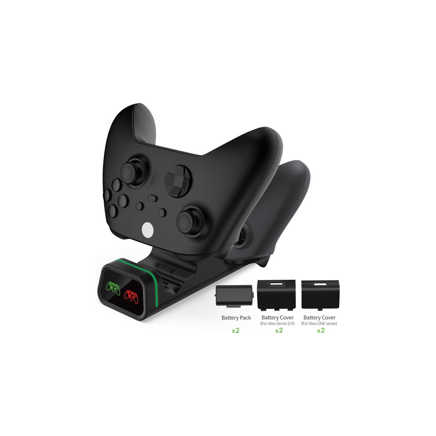 Controller Charger for Xbox One, Dual Xbox One/One S/One Elite Charging Station with 2 Rechargeable Battery Packs for Two Wireless Controllers Charge