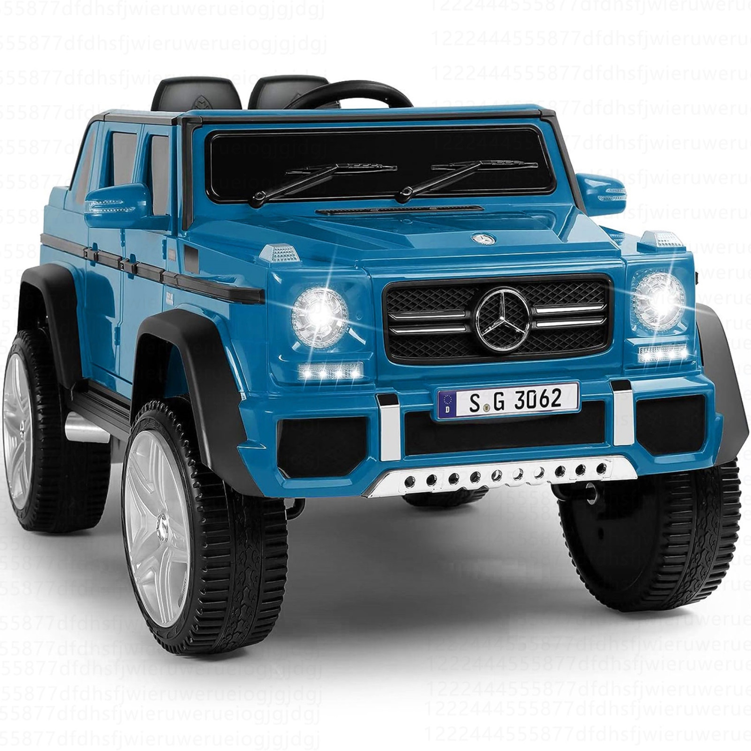 Costway 12V Les enfants roulent sur camion Jeep Car RC Télécommande w/ LED Musique de lumière MP3