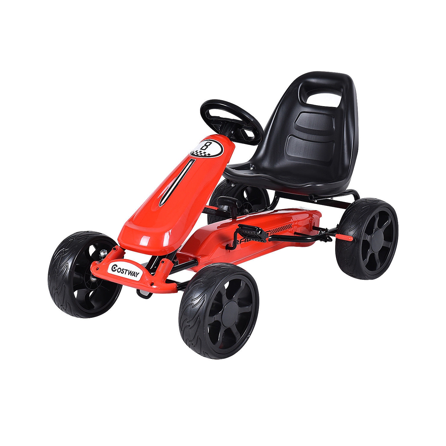 Go Kart Kids Ride On Car Pedal Powered 4 Wheel Racer Stealth Outdoor Toy