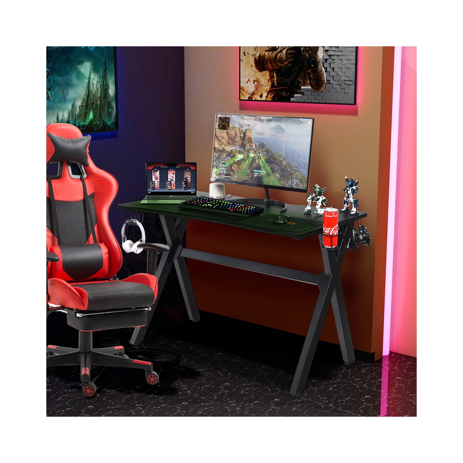 Bureau de gaming Costway