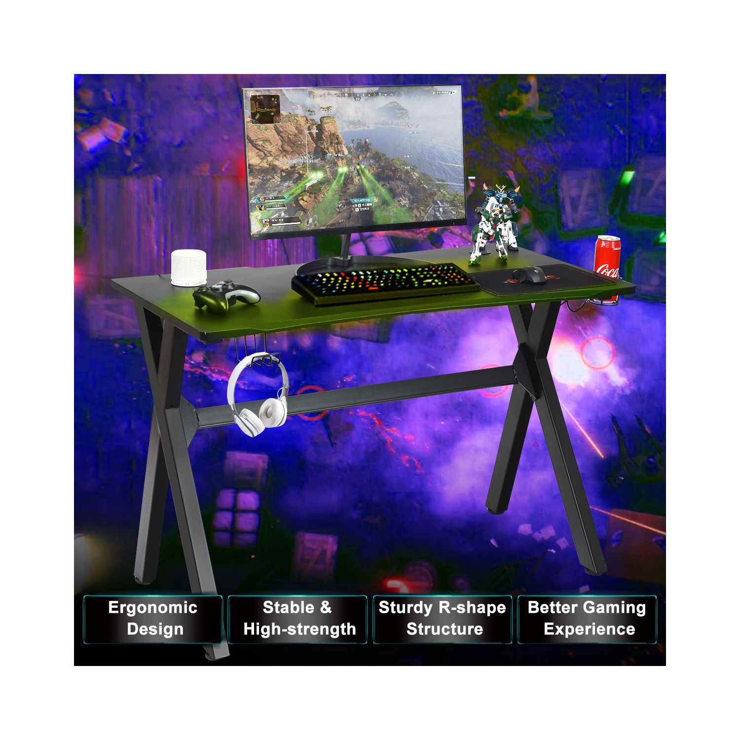 Bureau de gaming Costway