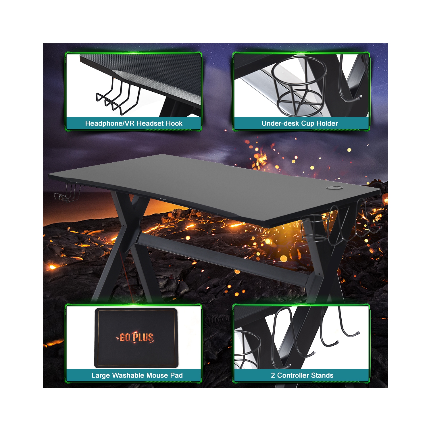 Bureau de gaming Costway