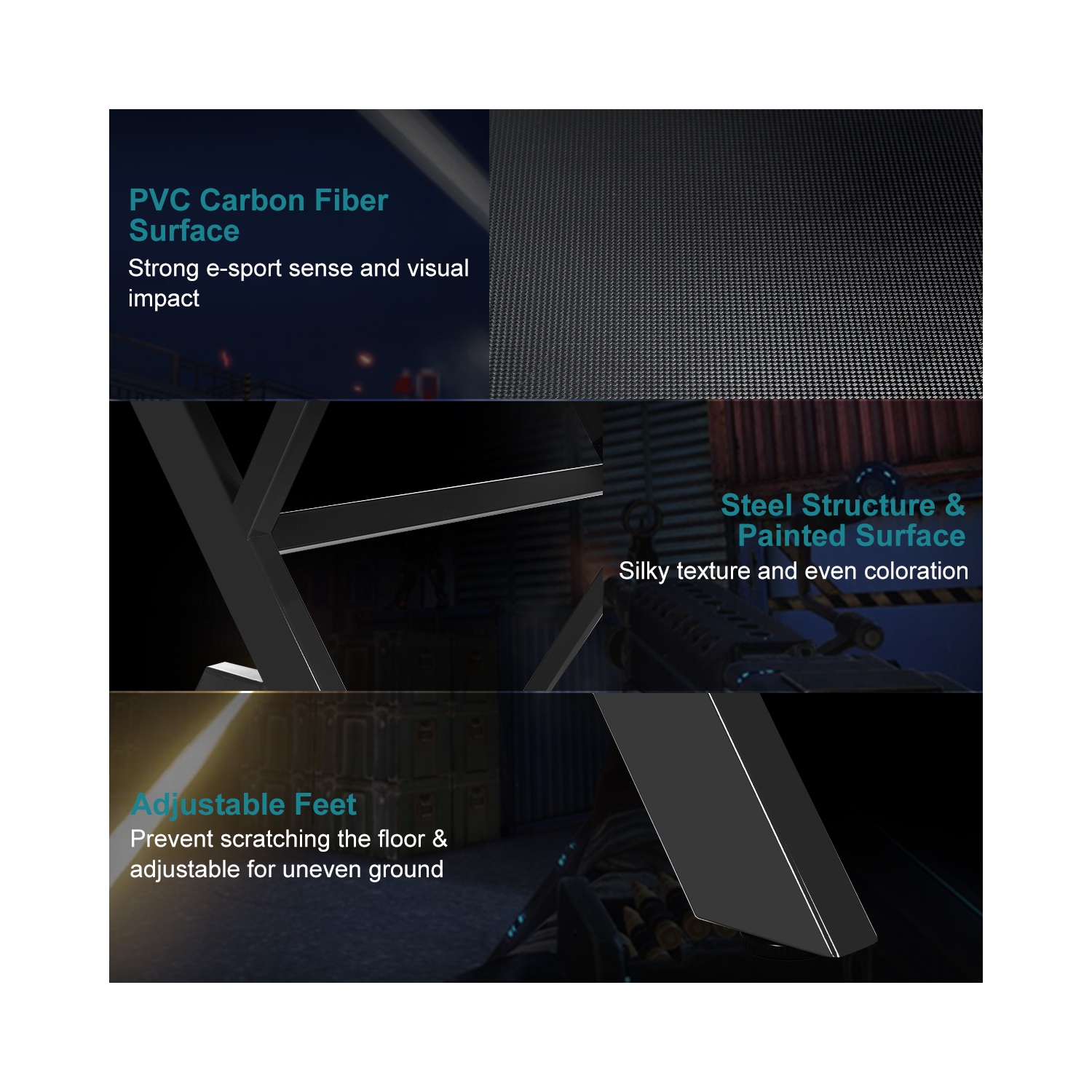 Bureau de gaming Costway