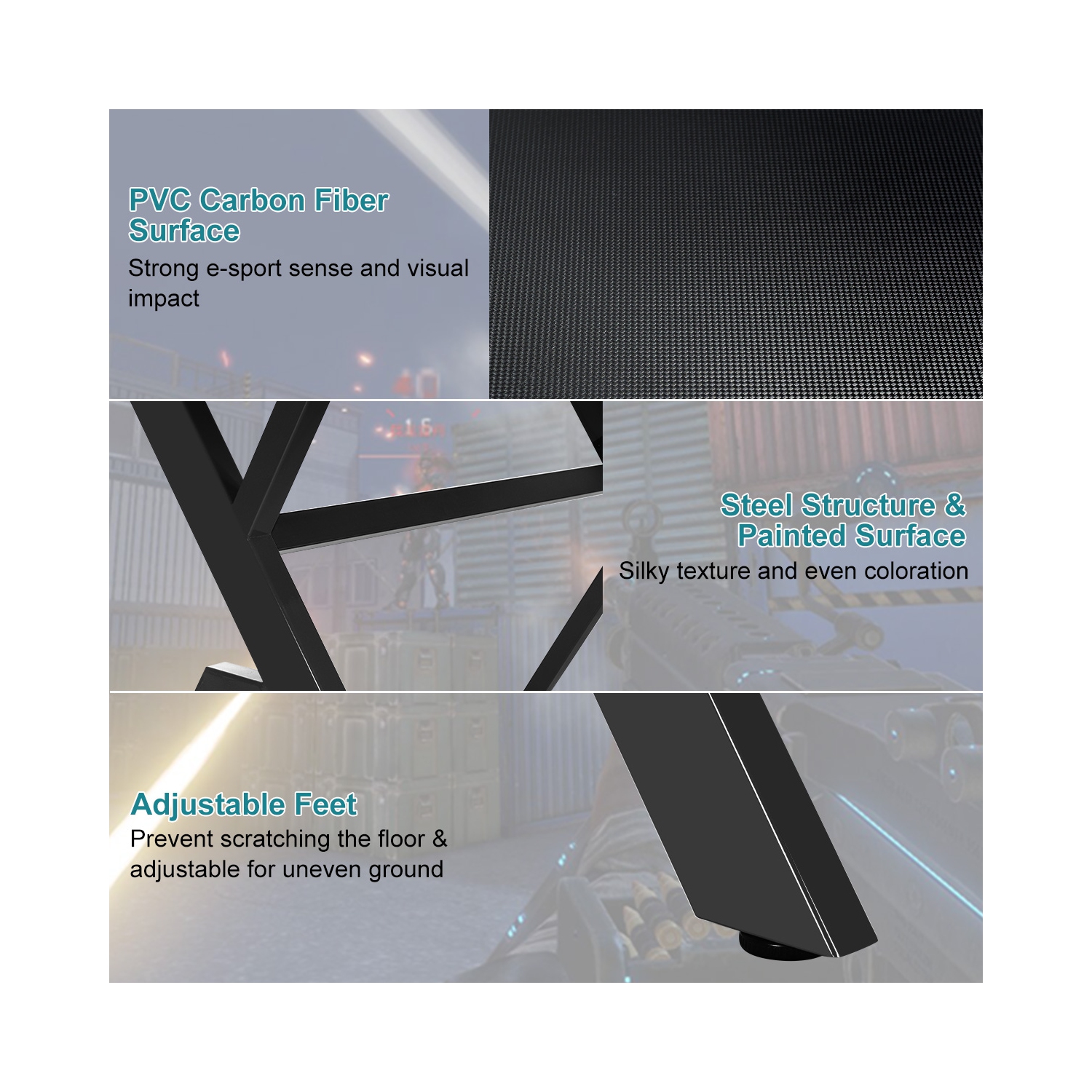 Bureau de gaming Costway