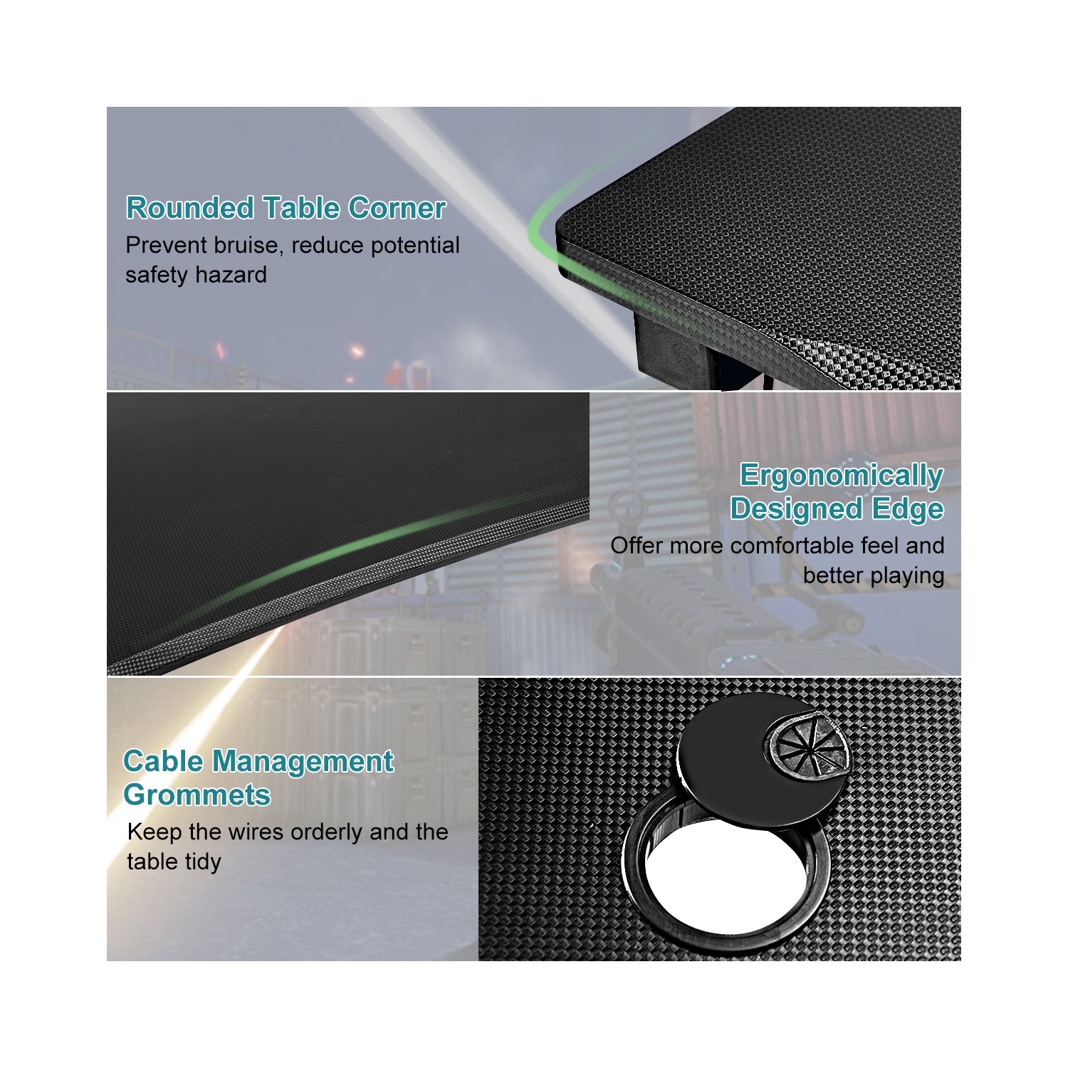 Bureau de gaming Costway