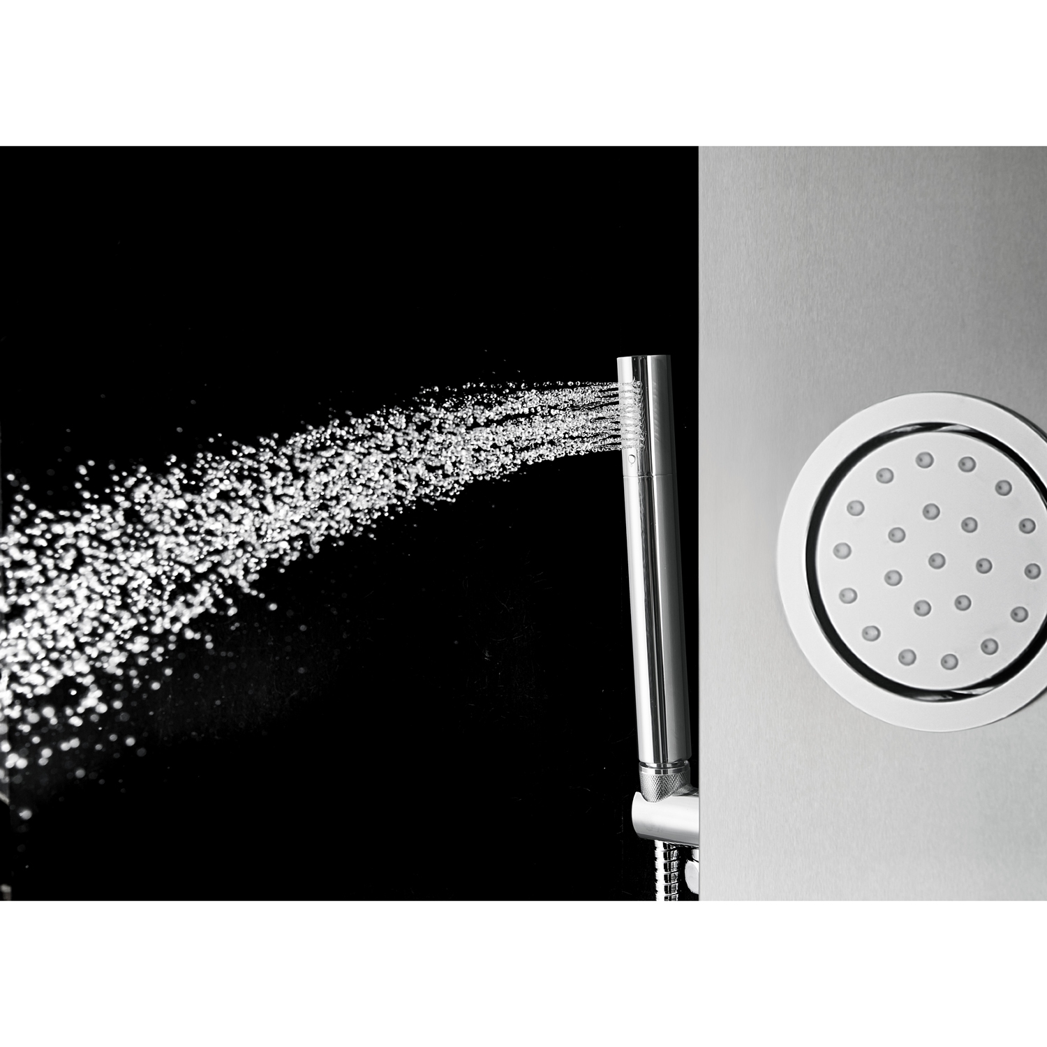 Blue Ocean 63” Stainless Steel Thermostatic Shower Panel with Shower Head