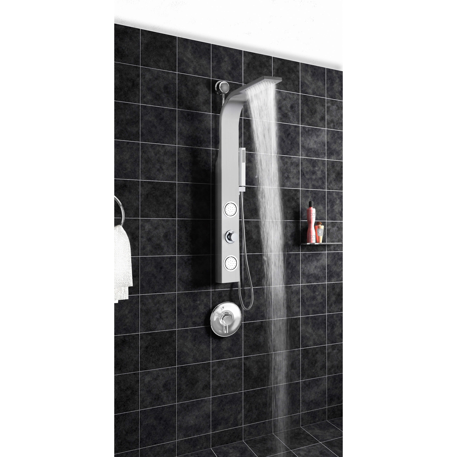 Blue Ocean 44” Stainless Steel Retrofit Shower Panel with Shower Head