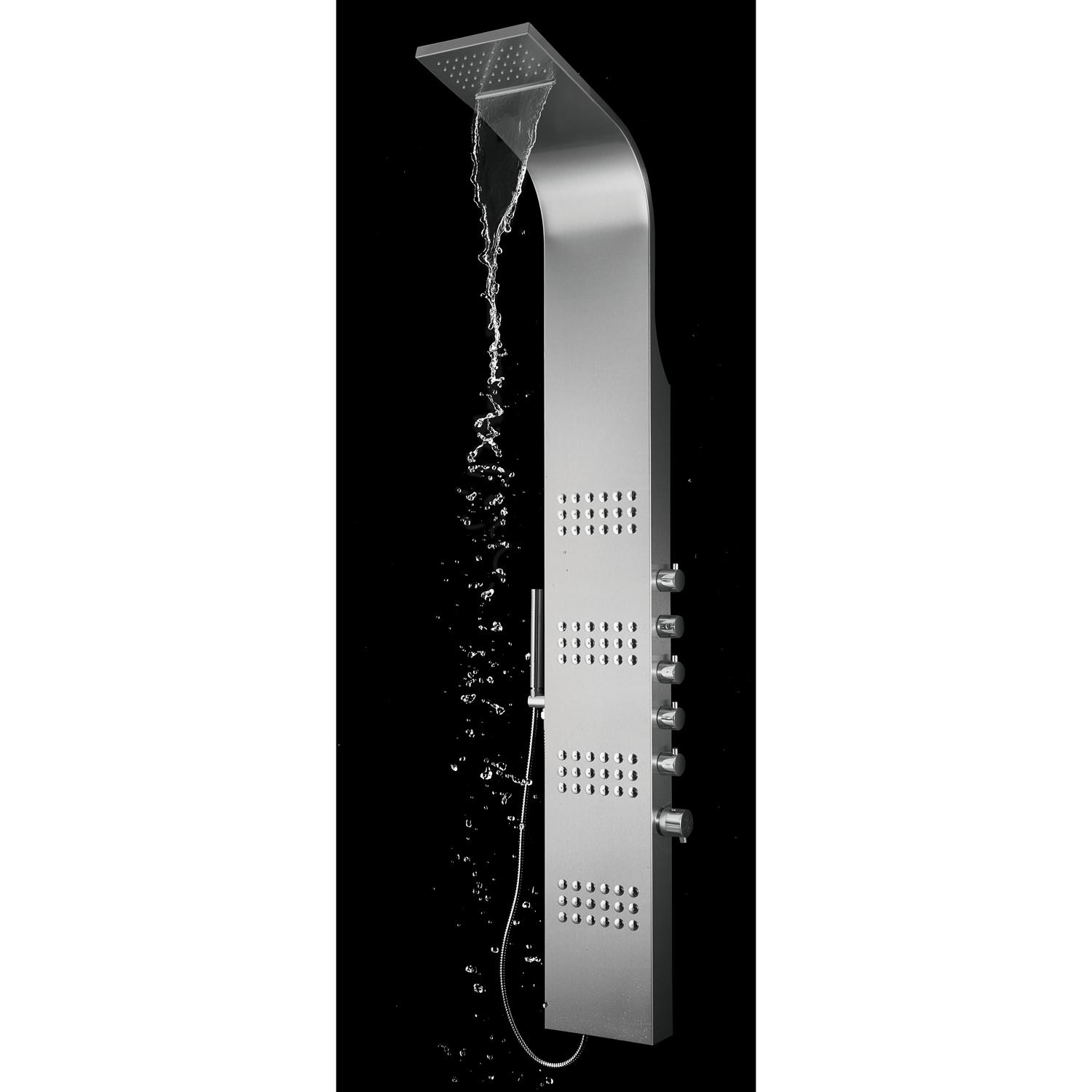Blue Ocean 64.5" Stainless Steel Thermostatic Shower Panel with Shower Head