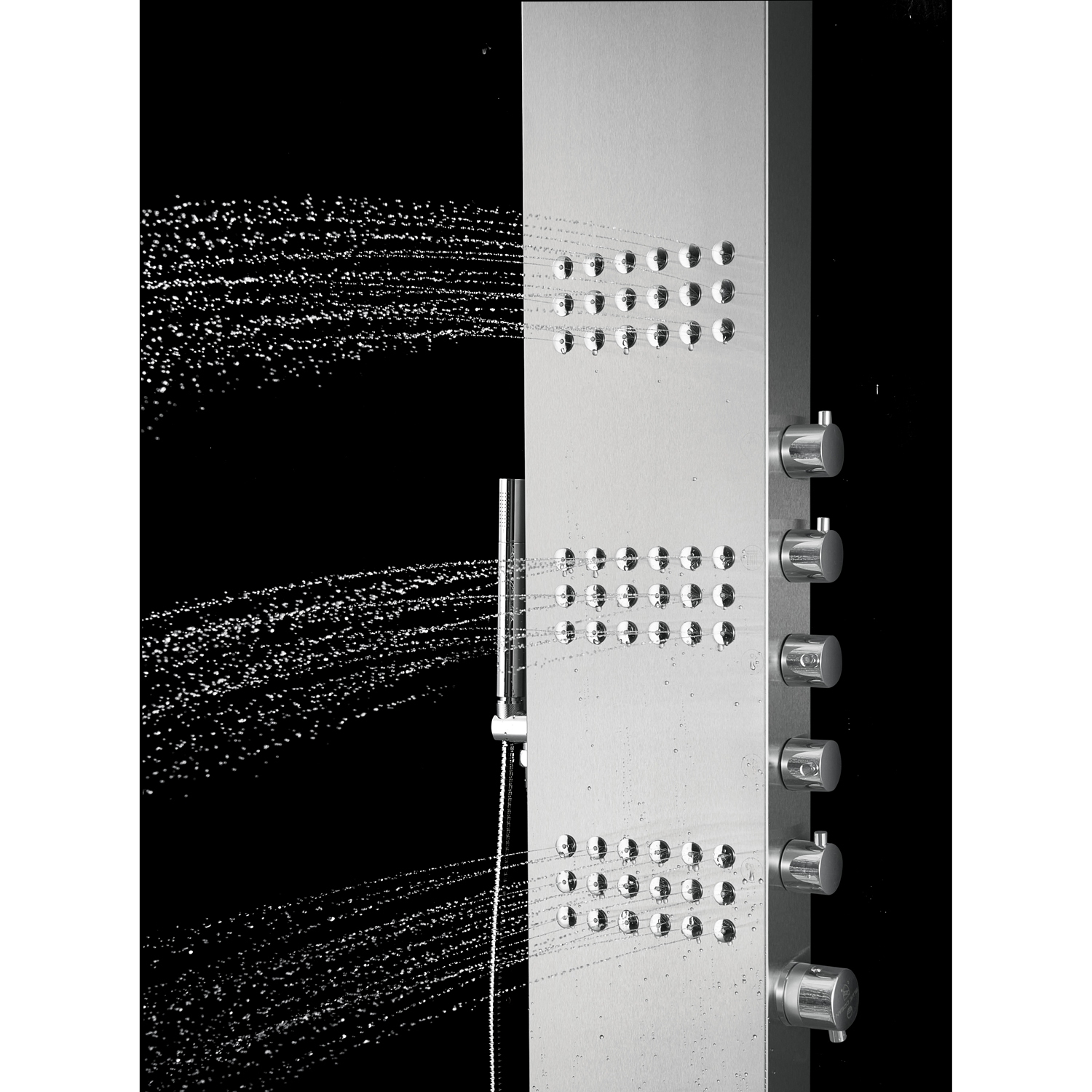Blue Ocean 64.5" Stainless Steel Thermostatic Shower Panel with Shower Head