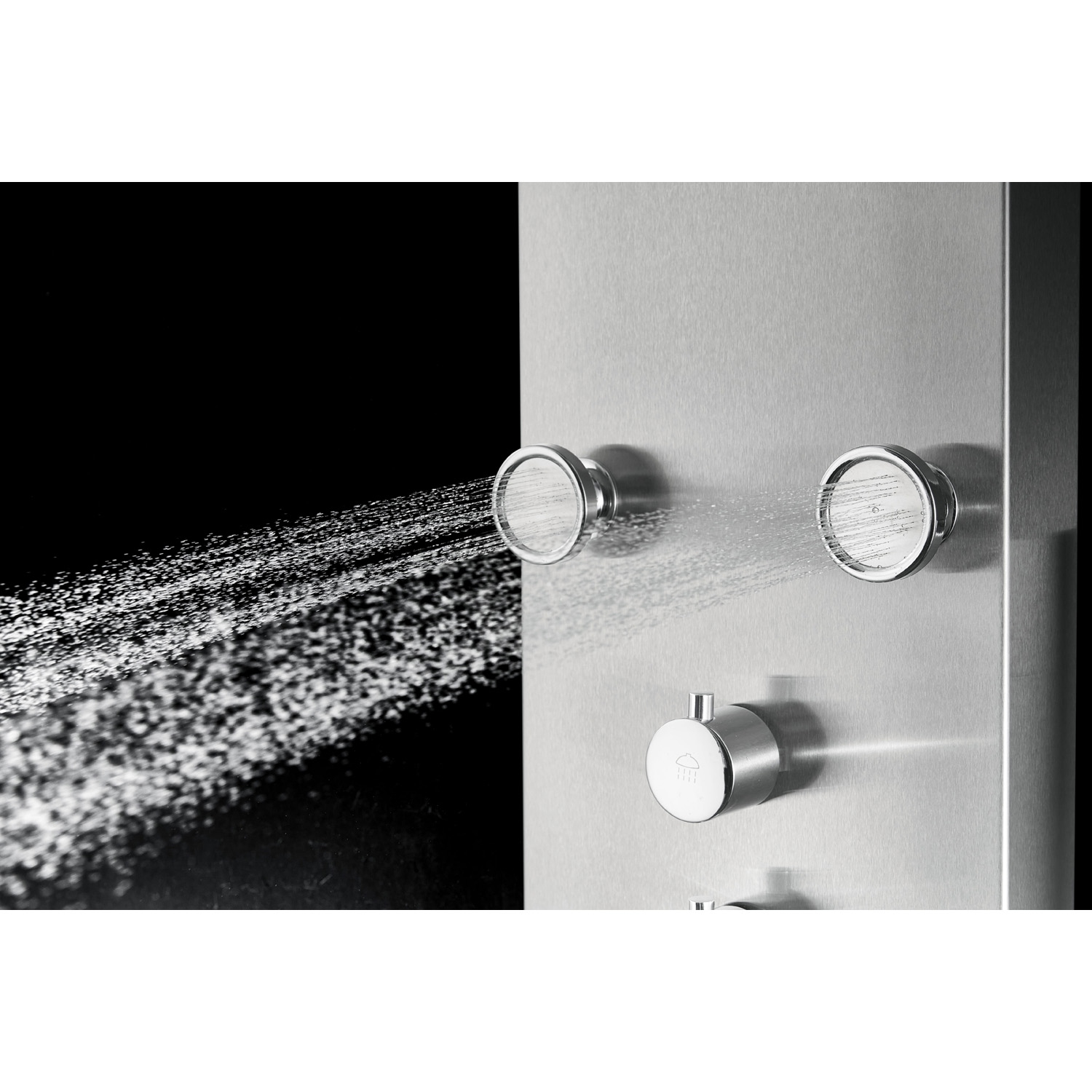 Blue Ocean 62” Stainless Steel Thermostatic Shower Panel with Shower Head