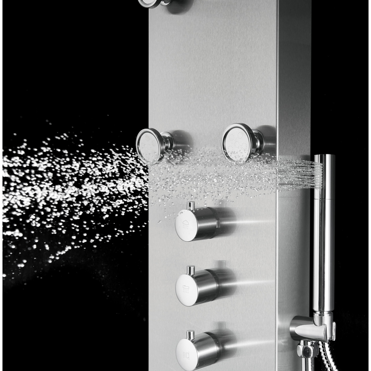 Blue Ocean 62” Stainless Steel Thermostatic Shower Panel with Shower Head