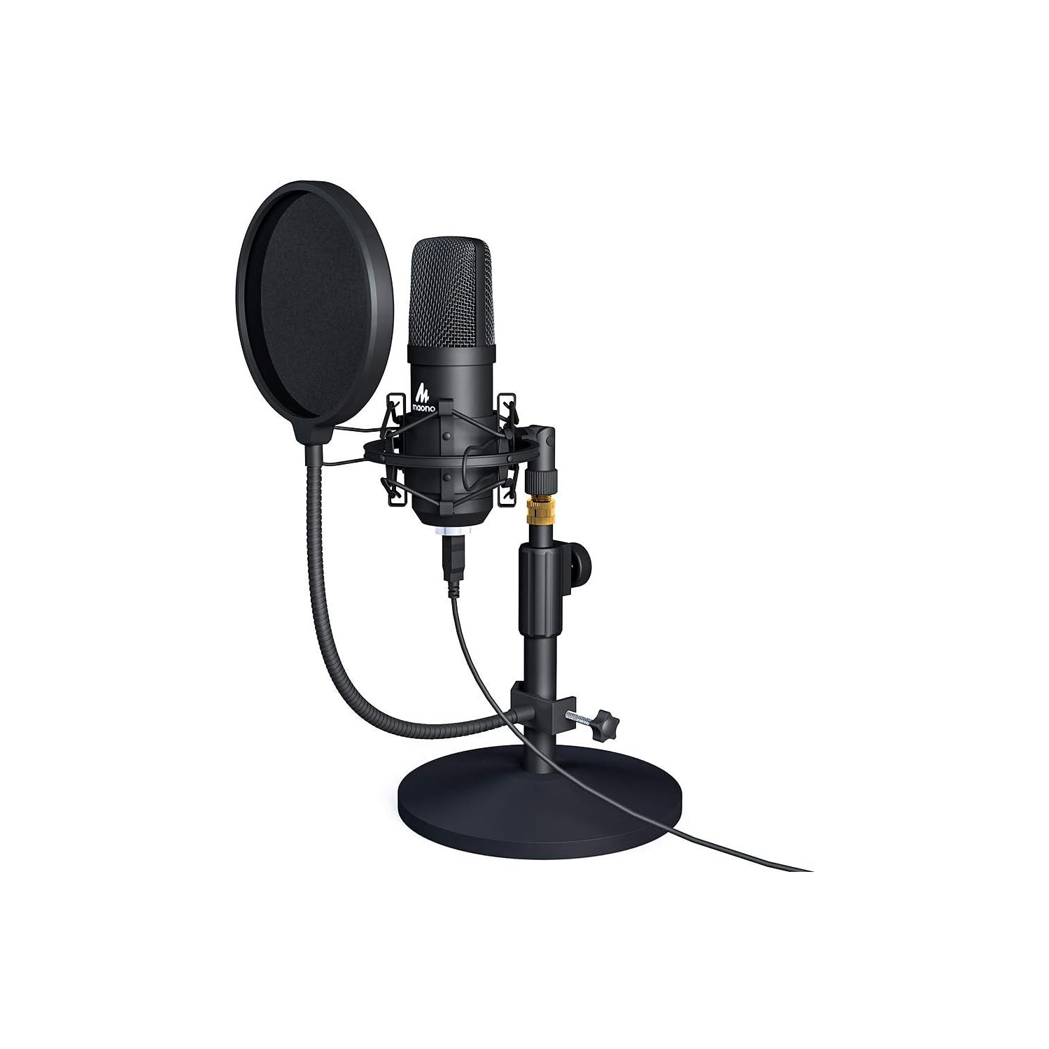 Ensemble microphone USB 192kHz/24bit au-A04T PC condensateur Podcast Streaming microphone professionnel cardioïde Plug & Play pour ordinateur,