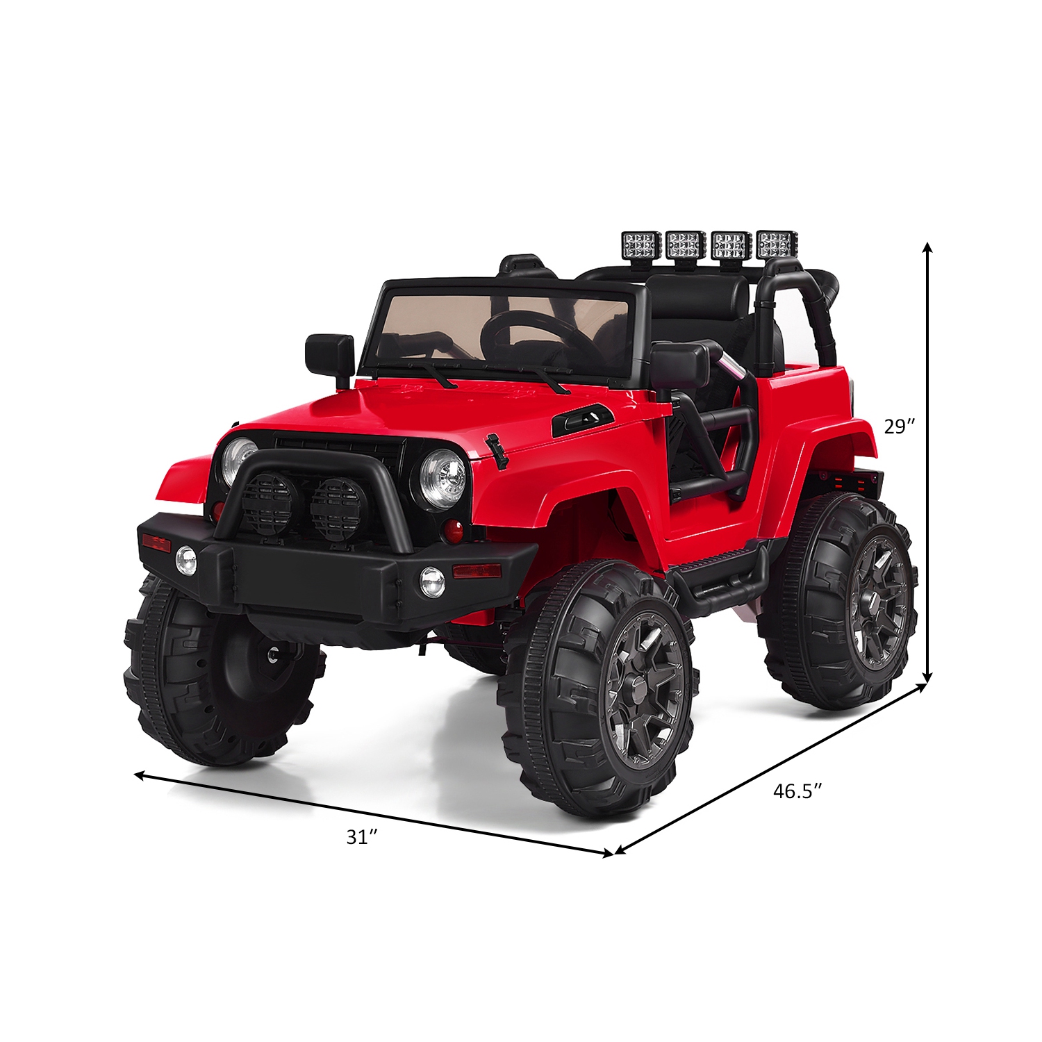 12V Kids Ride On Truck Car w/ Remote Control MP3 Music LED Lights