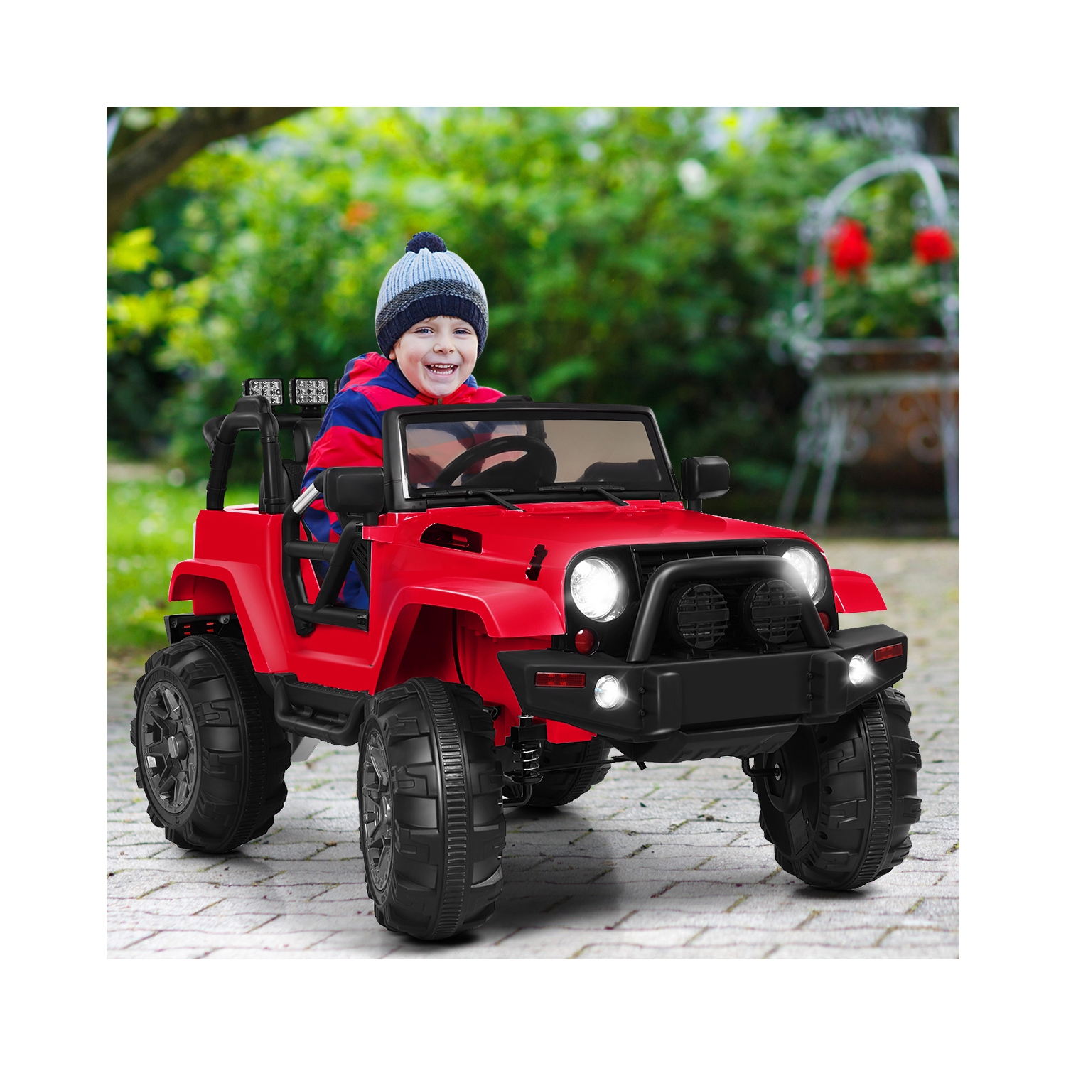 12V Kids Ride On Truck Car w/ Remote Control MP3 Music LED Lights